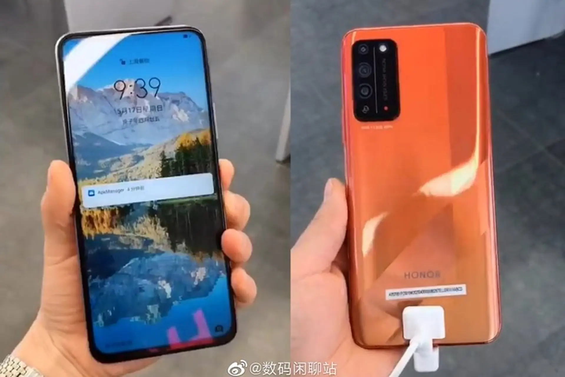 Thiết kế mặt trước Honor X10 được tiết lộ trong hình ảnh thực tế mới bị rò rỉ