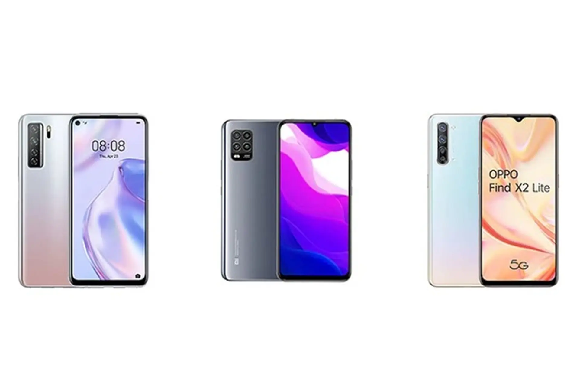 So sánh Huawei P40 Lite 5G với Xiaomi Mi 10 Lite 5G và OPPO Find X2 Lite