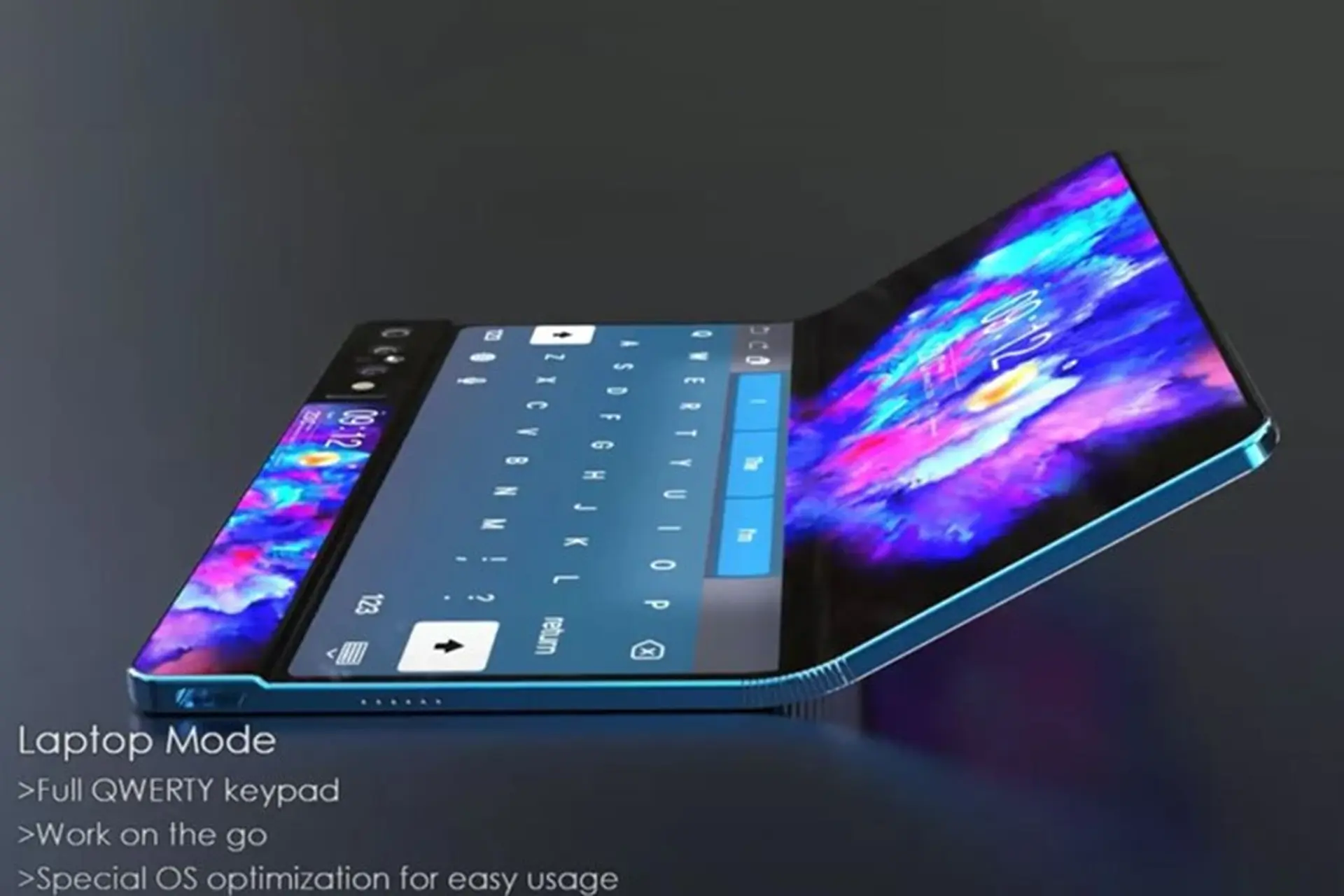 Concept Samsung Galaxy Fold 2 độc đáo có thể sử dụng như laptop mini
