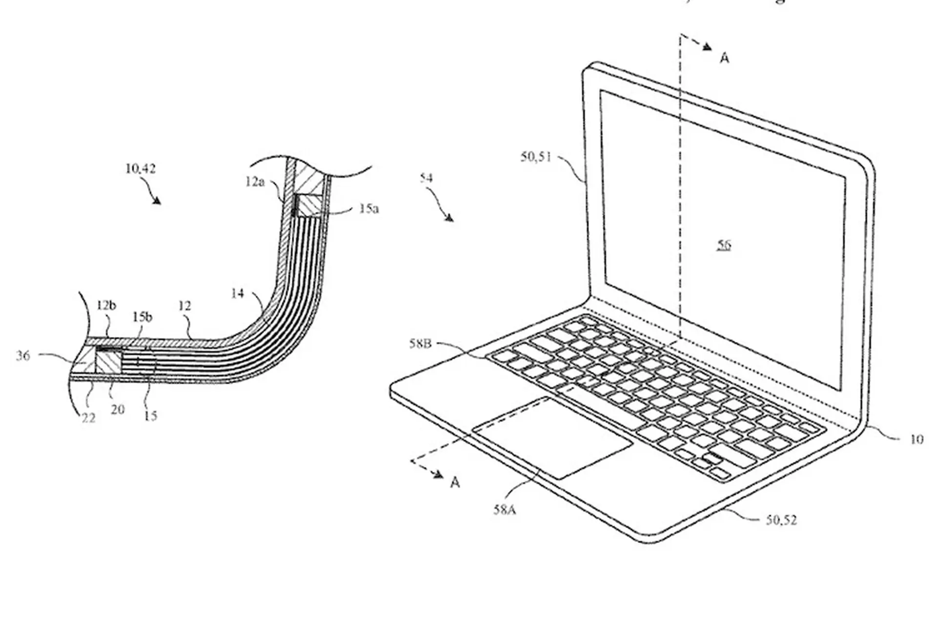 Bản lề của Macbook trong tương lai có thể được uốn cong