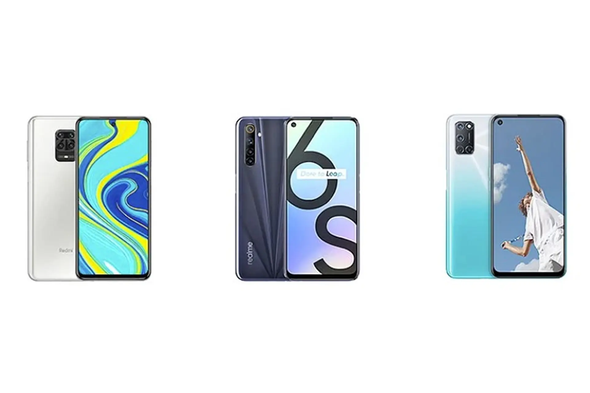 So sánh Xiaomi Redmi Note 9S với Realme 6s và OPPO A52