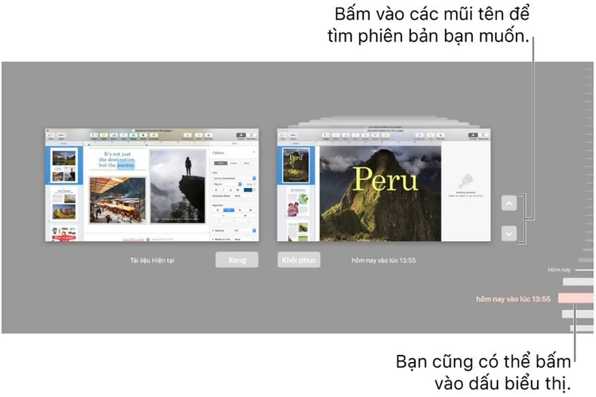 Khôi phục phiên bản cũ hơn của tài liệu trong Pages trên macOS Big Sur