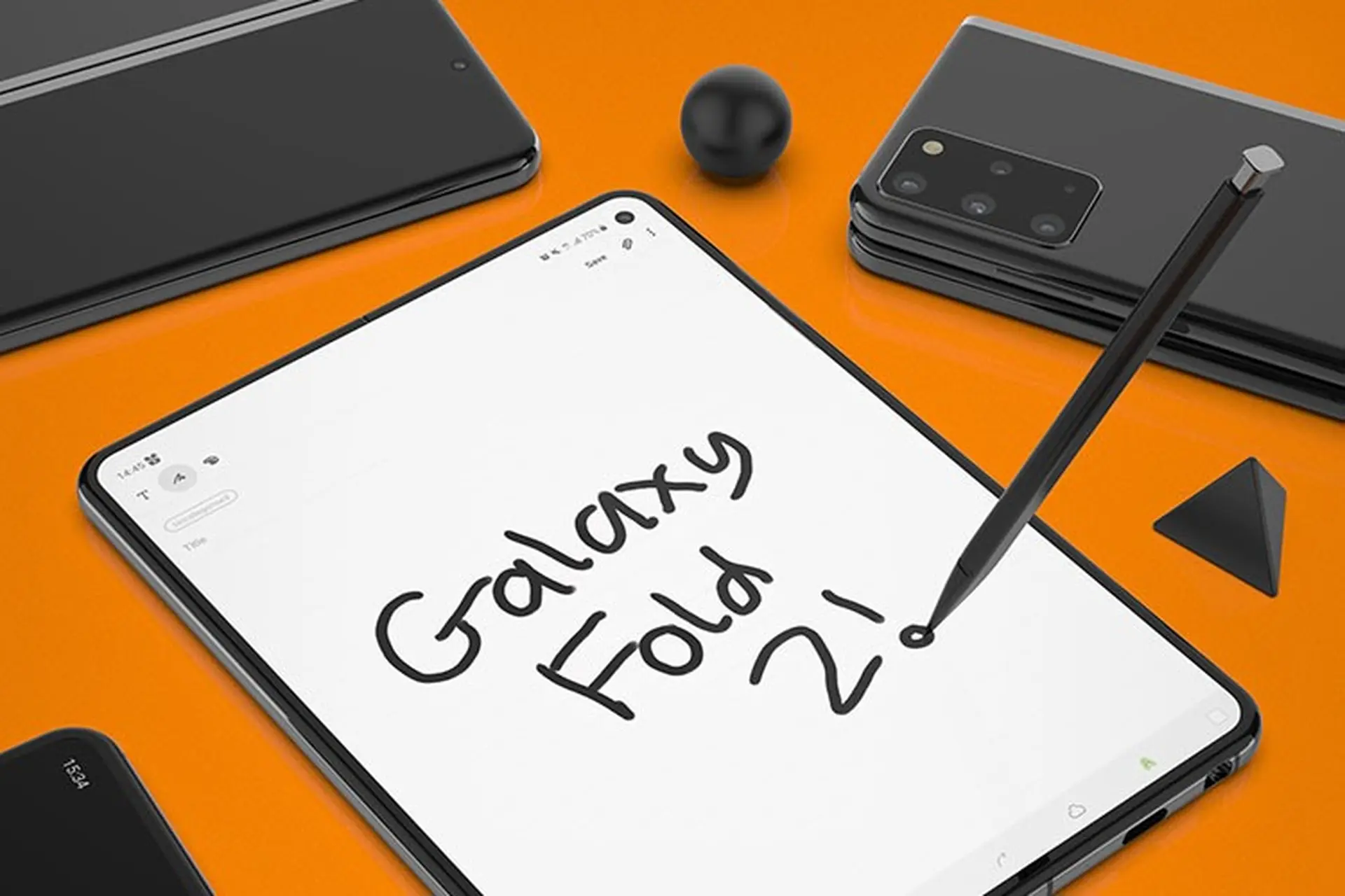 Bản dựng Samsung Galaxy Fold 2 với màn hình Infinity-O, bút S-Pen và bốn camera sau