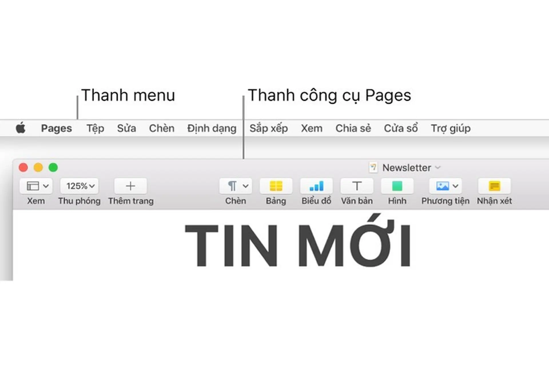 Tùy chỉnh thanh công cụ trong Pages