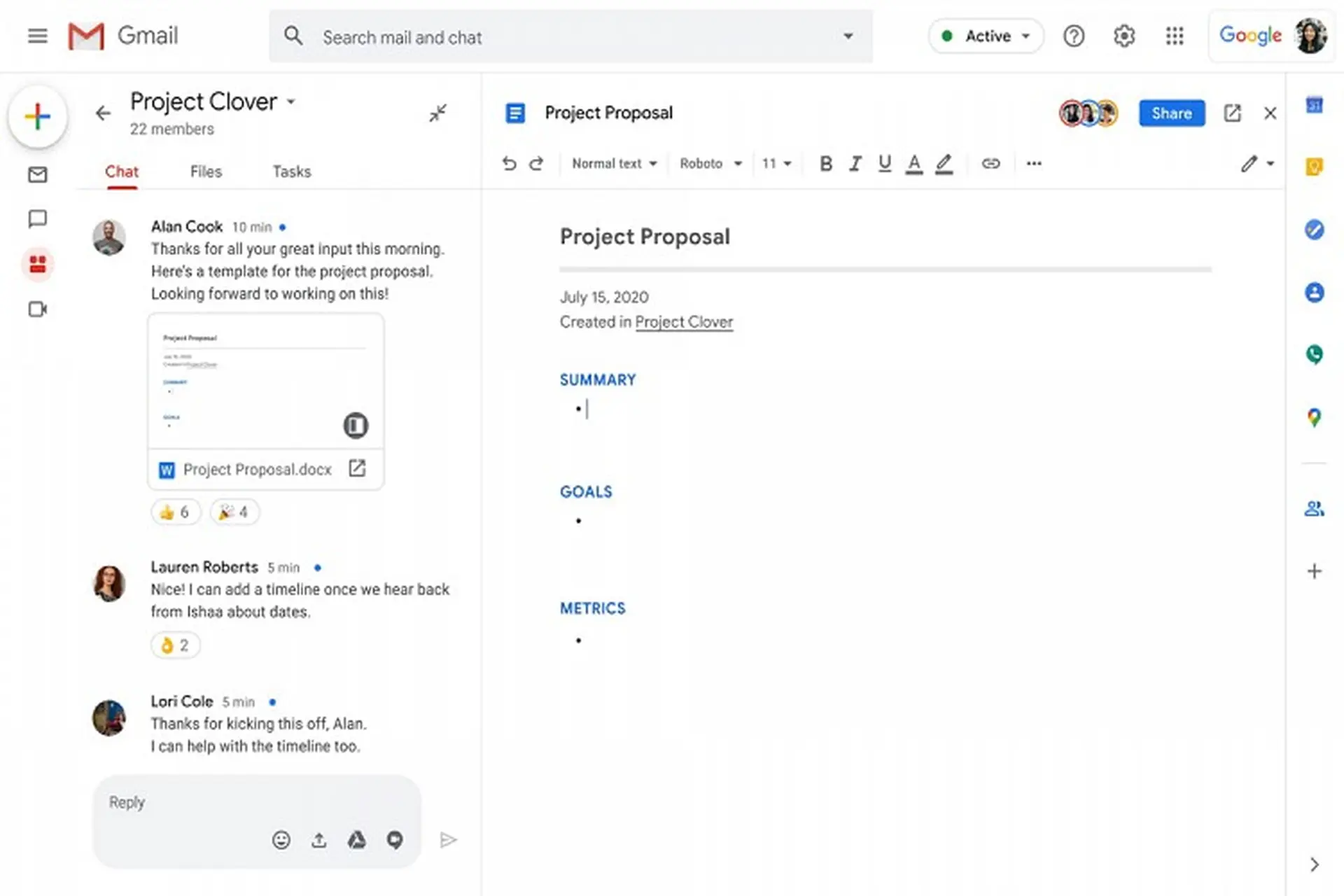 Thiết kế mới của Gmail sẽ nhắm đến Slack và Microsoft Teams