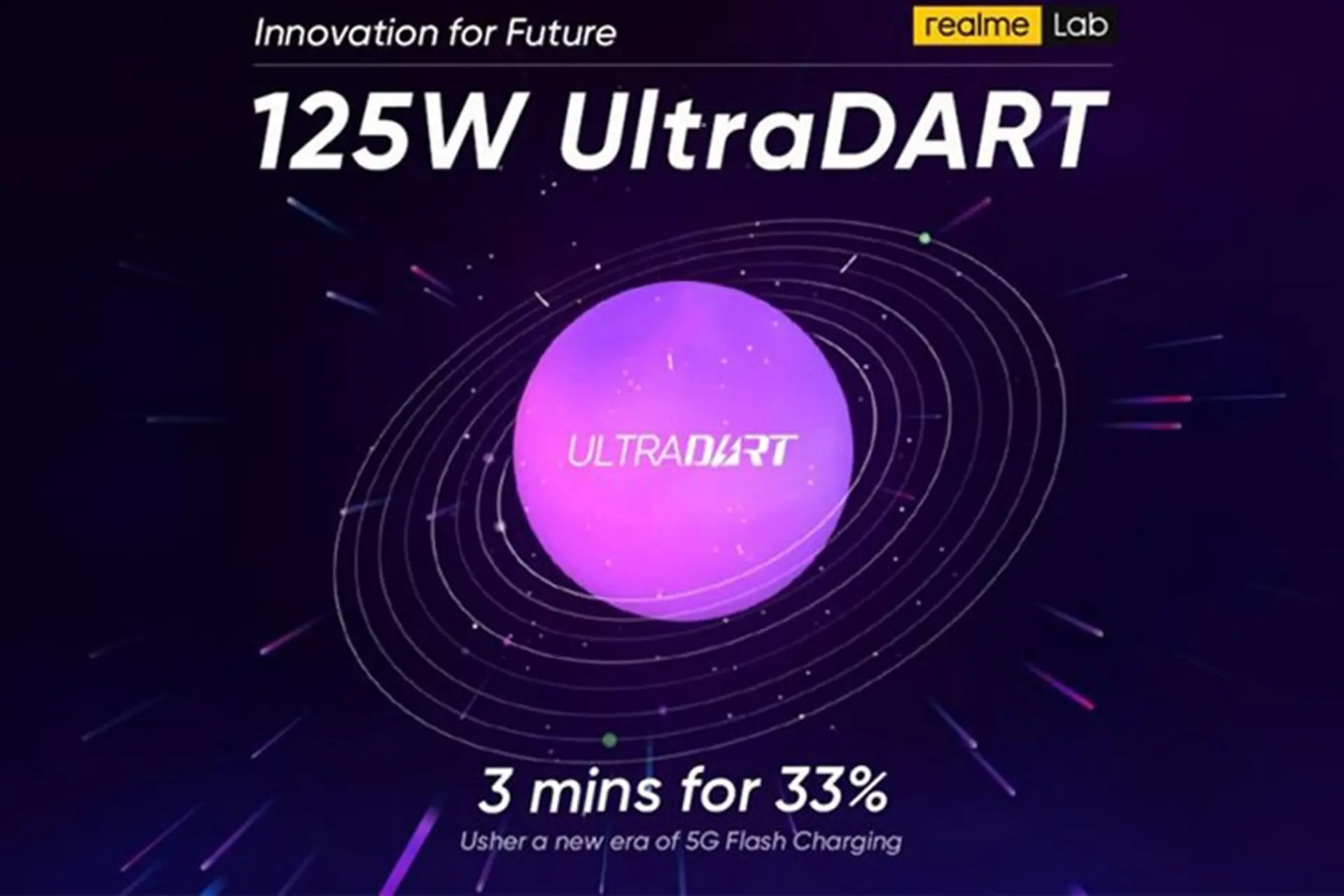 Realme giới thiệu sạc nhanh UltraDart 125W, sạc 33% pin trong 3 phút