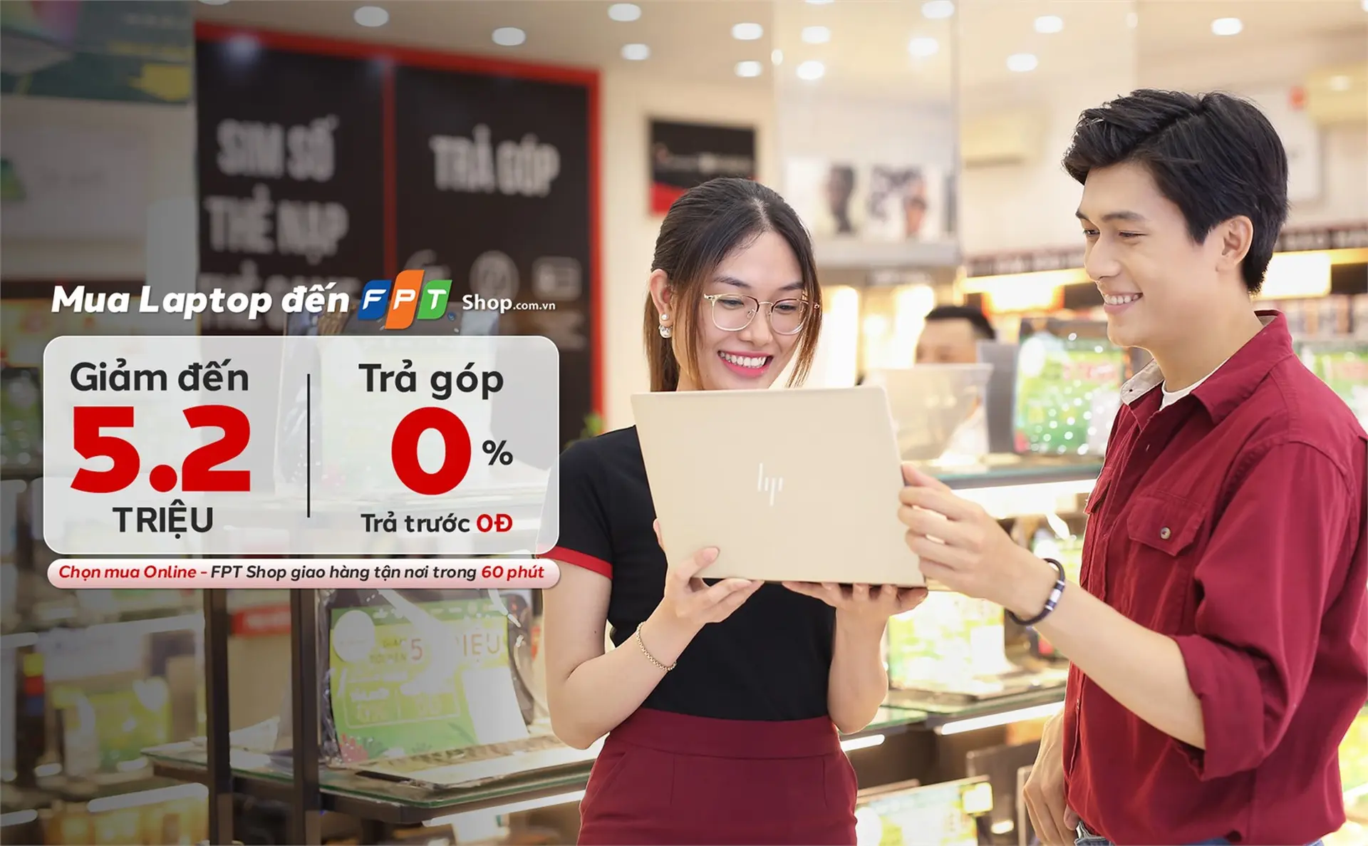 Được giảm đến 5,2 triệu đồng khi mua laptop tại FPT Shop