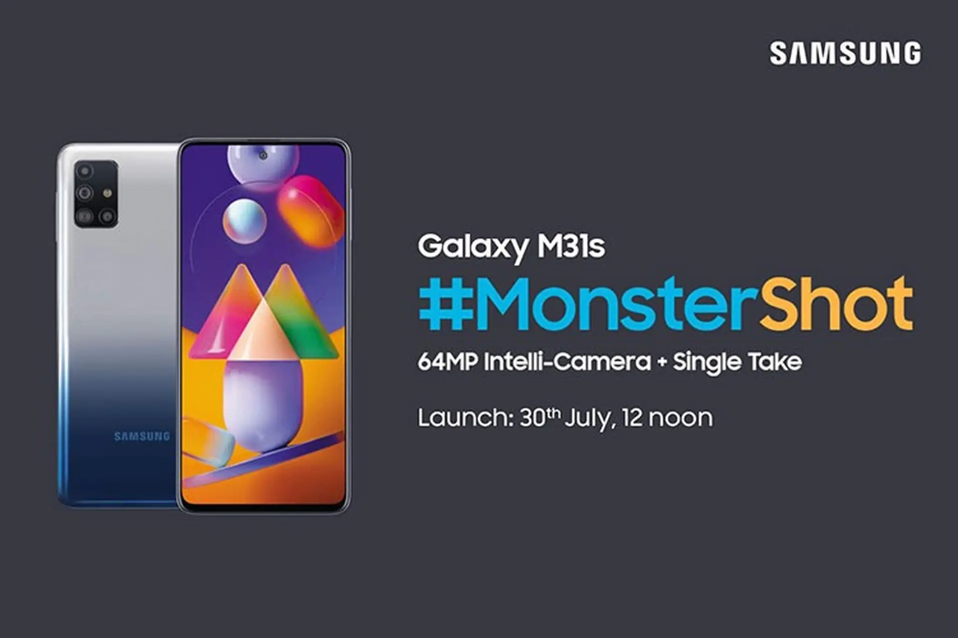 Samsung Galaxy M31s sẽ ra mắt vào ngày 30 tháng 7