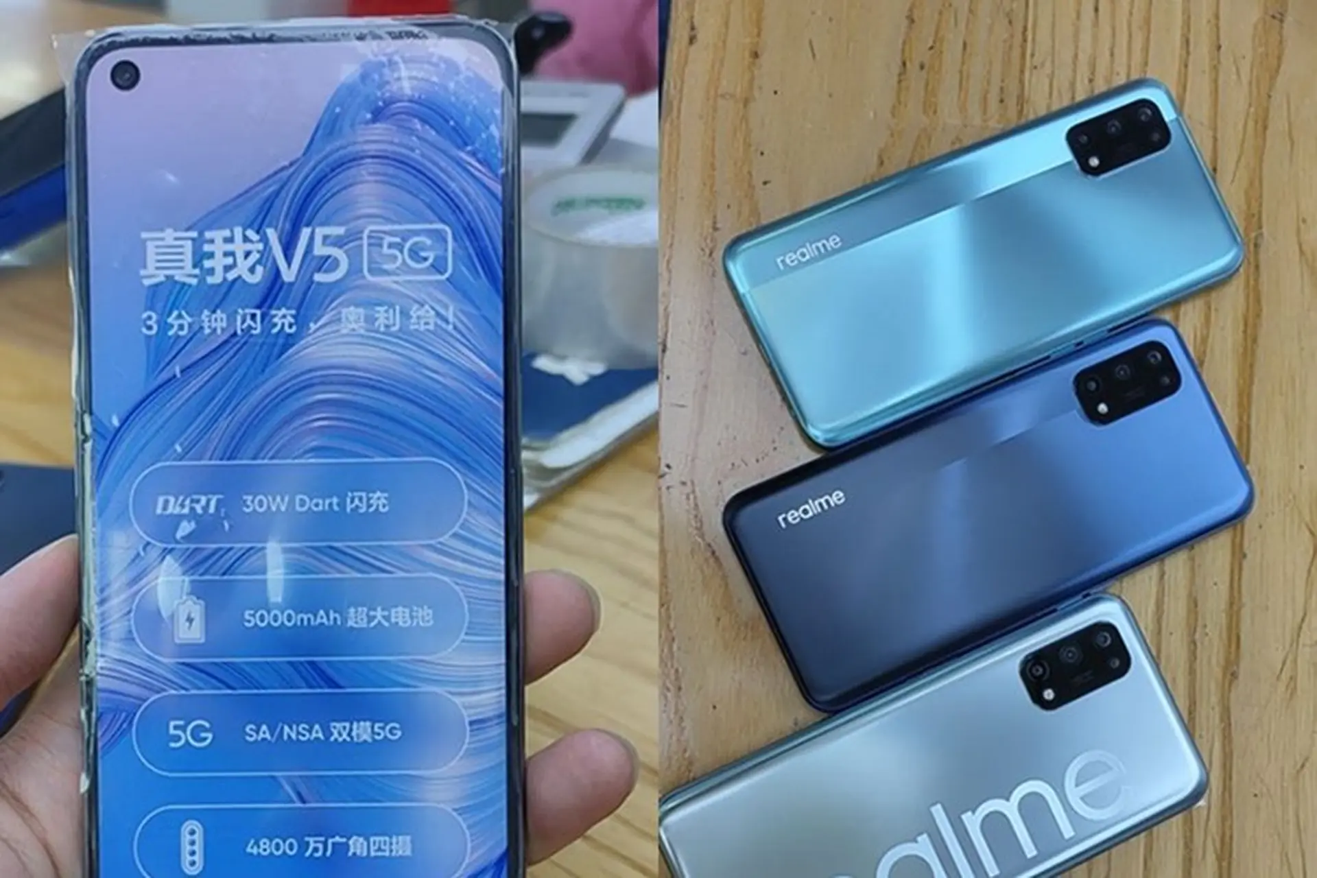 Thiết kế Realme V5 được xác nhận trong ảnh thực tế mới bị rò rỉ