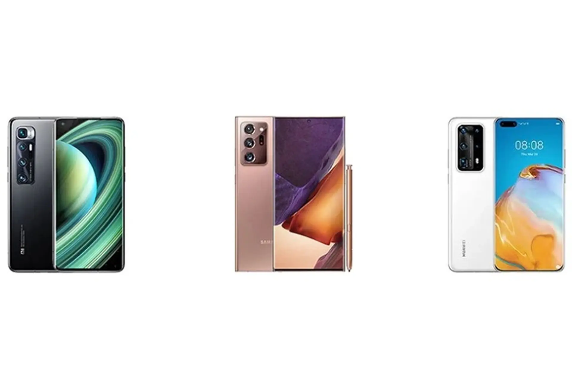 So sánh cấu hình Xiaomi Mi 10 Ultra với Samsung Galaxy Note 20 Ultra và Huawei P40 Pro+