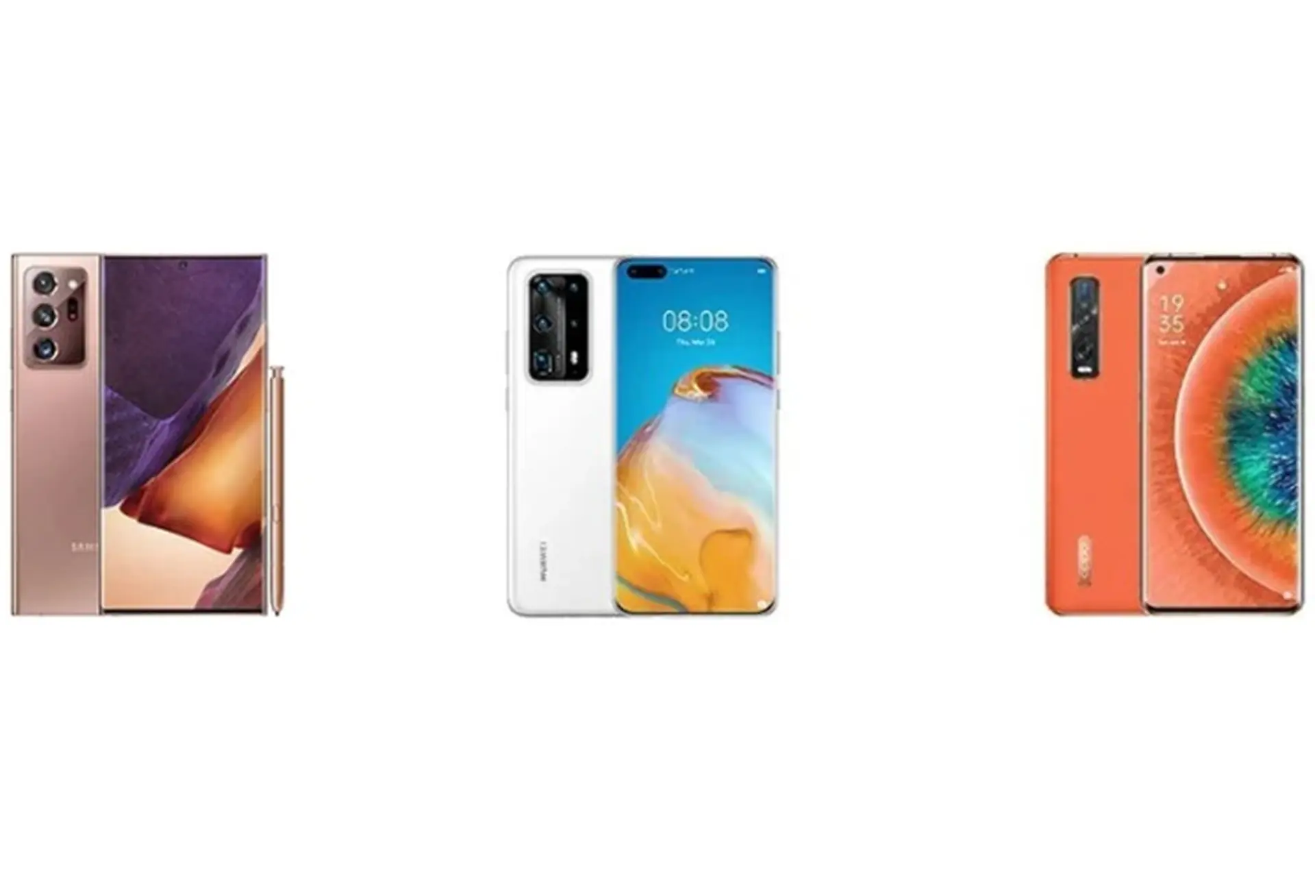 So sánh Samsung Galaxy Note 20 Ultra với Huawei P40 Pro+ và OPPO Find X2 Pro