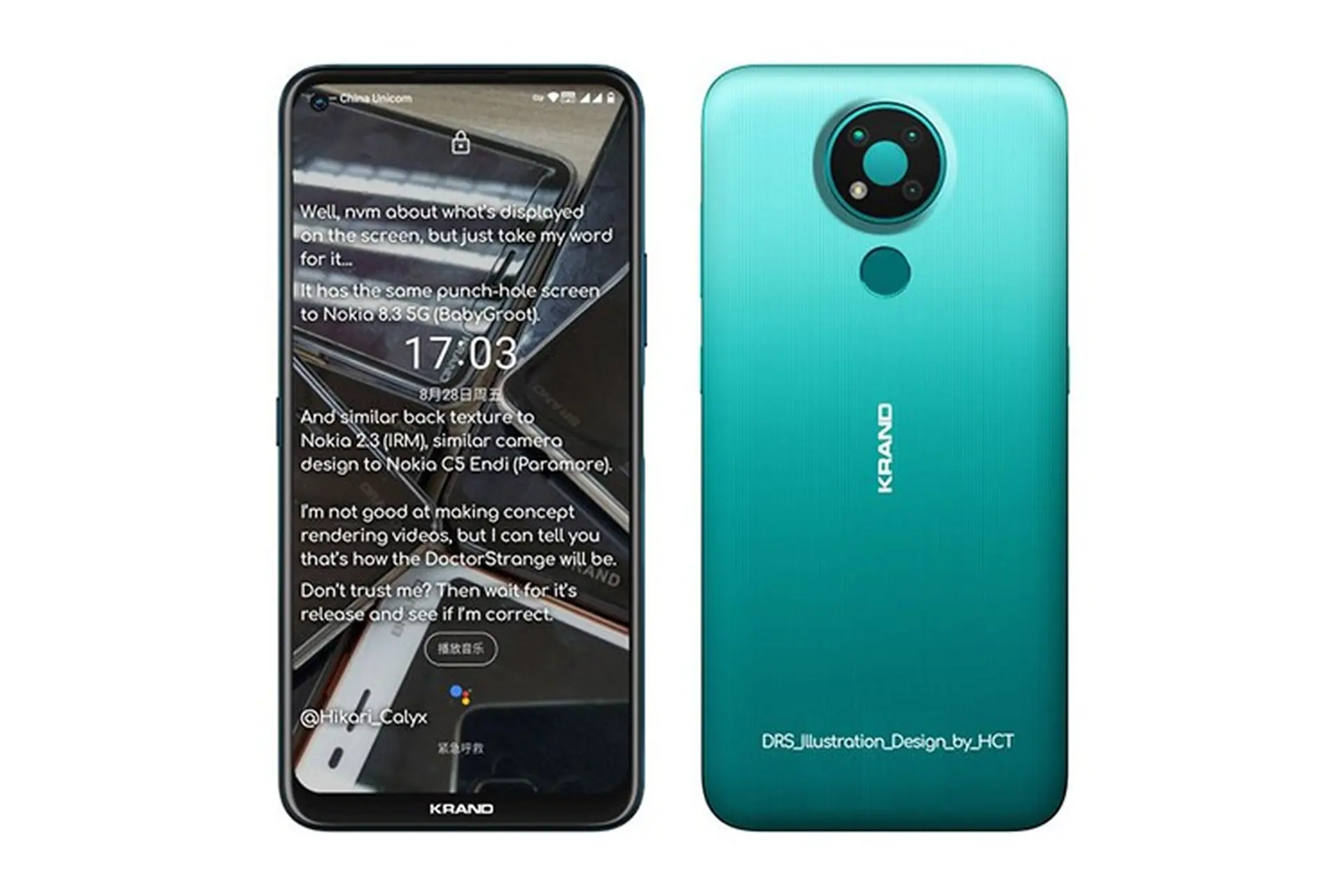 Lộ ảnh render Nokia 3.4 với thiết kế màn hình “đục lỗ”, camera sau hình tròn bắt mắt