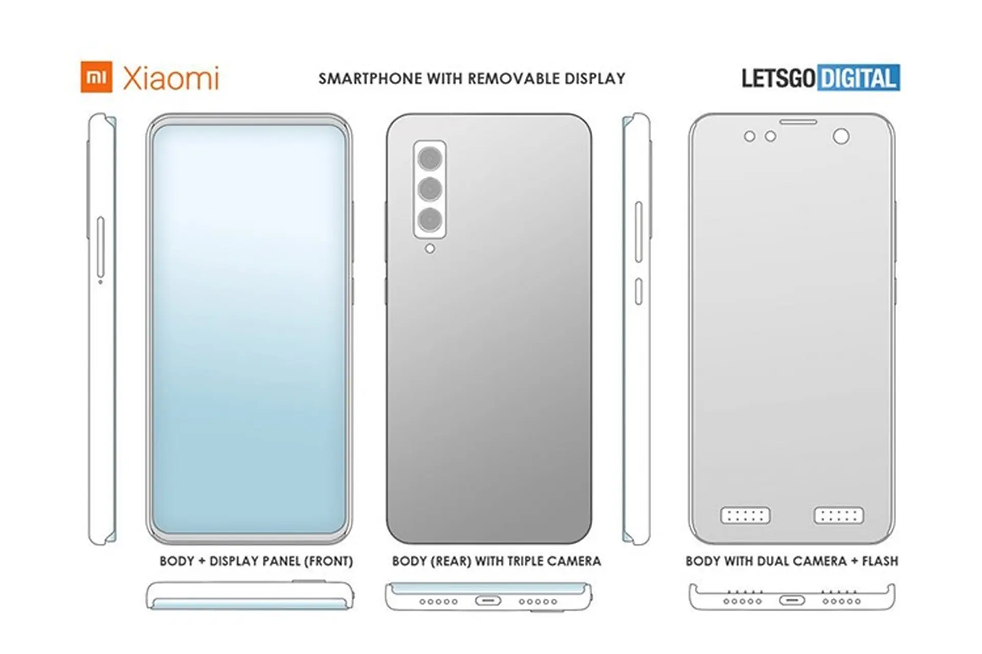 Xiaomi được cấp bằng sáng chế về smartphone có màn hình có thể tháo rời