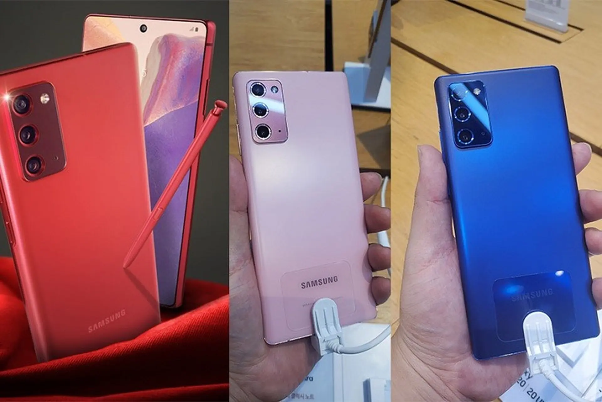 Samsung Galaxy Note 20 sắp có thêm bộ áo mới thời thượng đó là đỏ, xanh dương và hồng