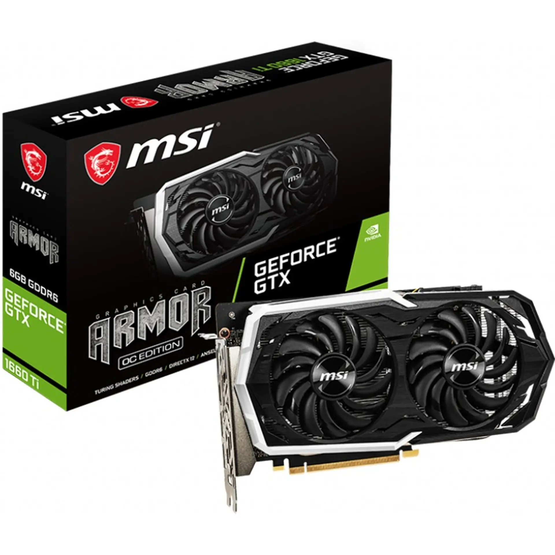 Card Đồ Hoạ MSI GeForce GTX 1660 Ti ARMOR 6G OC
