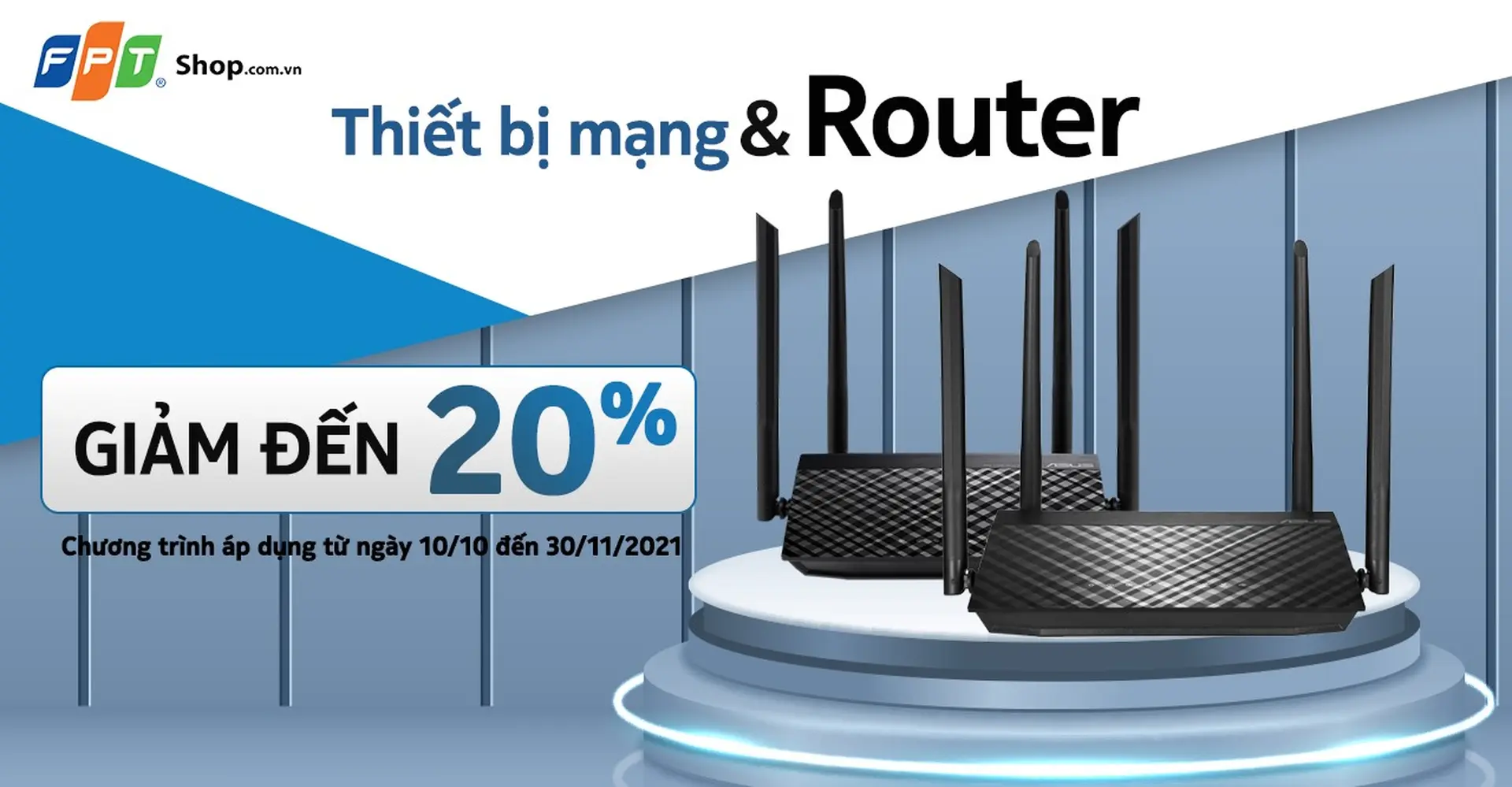 FPT Shop giảm ngay 20% cho thiết bị mạng - Router ASUS