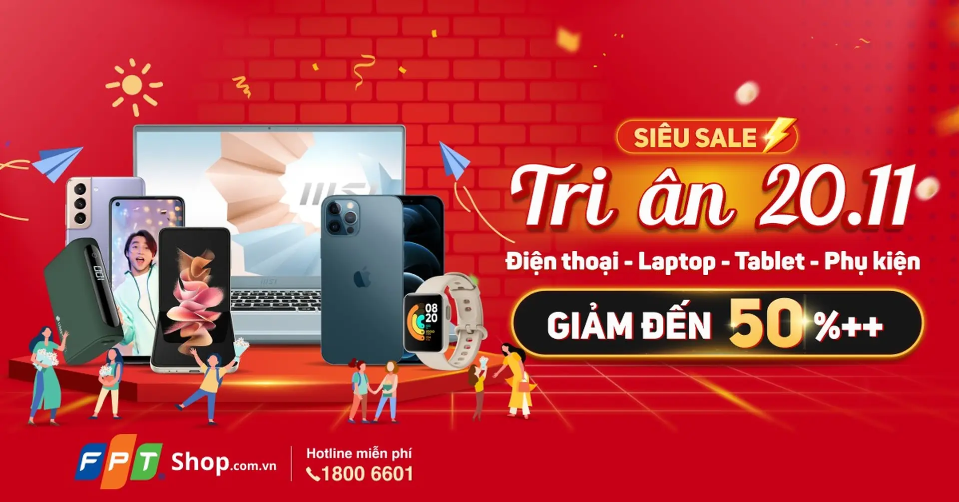 FPT Shop giảm giá đến  50%++ tri ân ngày 20/11
