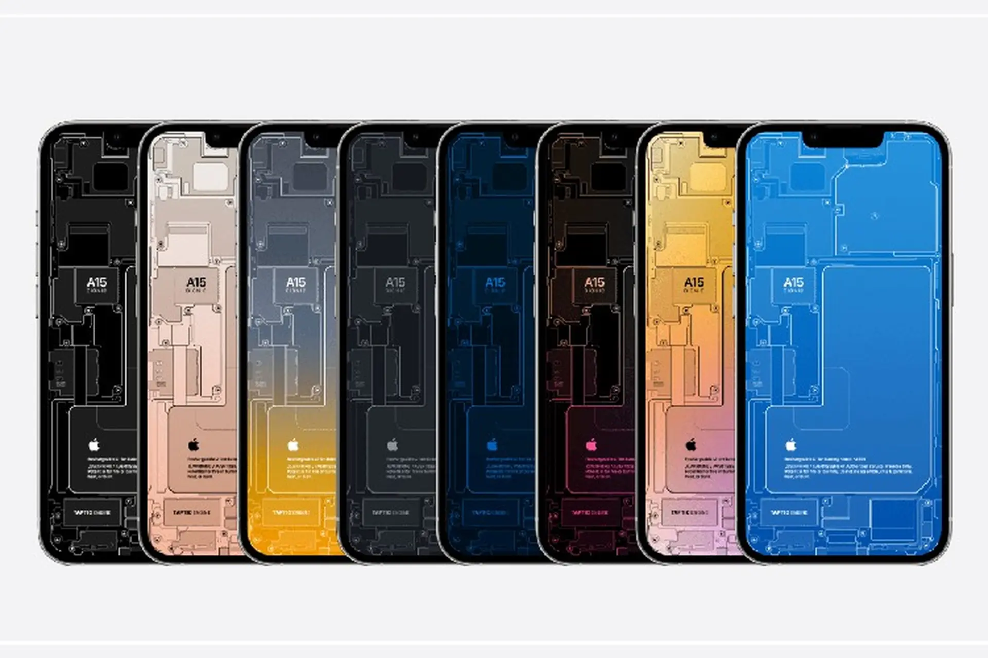 Hình nền xuyên thấu linh kiện tuyệt đẹp cho iPhone 13 series