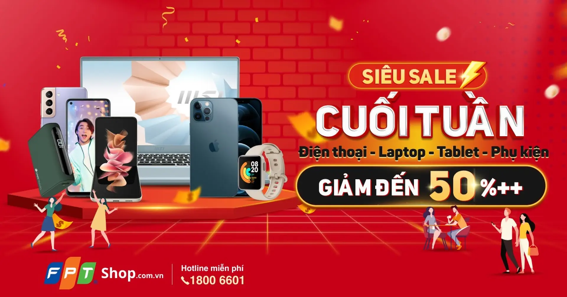 FPT Shop giảm giá đến 50%, chỉ 3 ngày cuối tuần