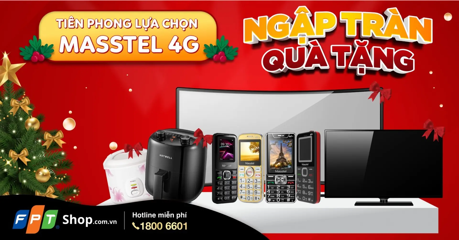 Trúng Smart Tivi 4K khi mua điện thoại Masstel 4G tại FPT Shop