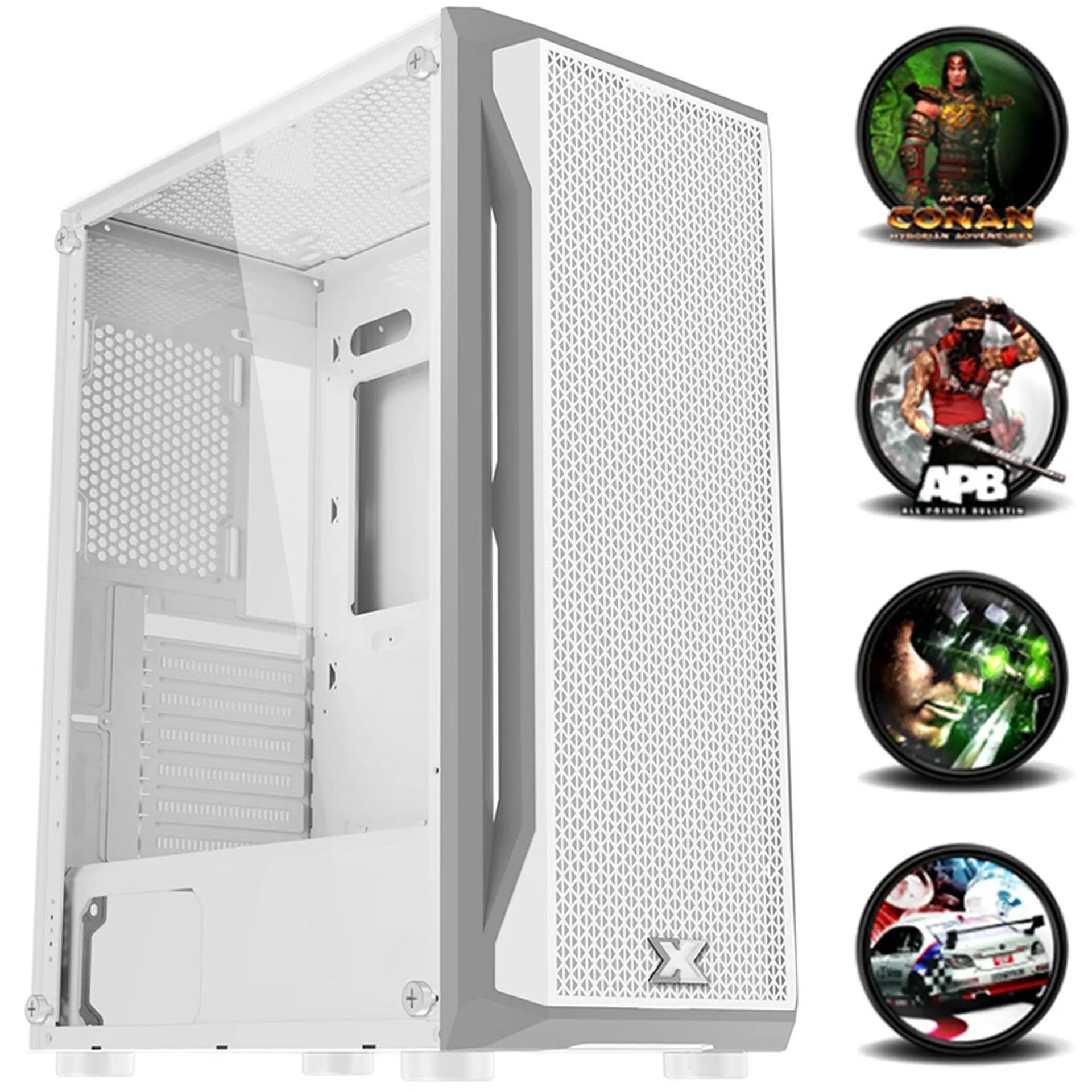 PC GAMING E-POWER 025 Core i3 10100F 3.6 GHz-4.3 GHz/8 GB/256 GB/500 W/GeForce GT 1050 Ti