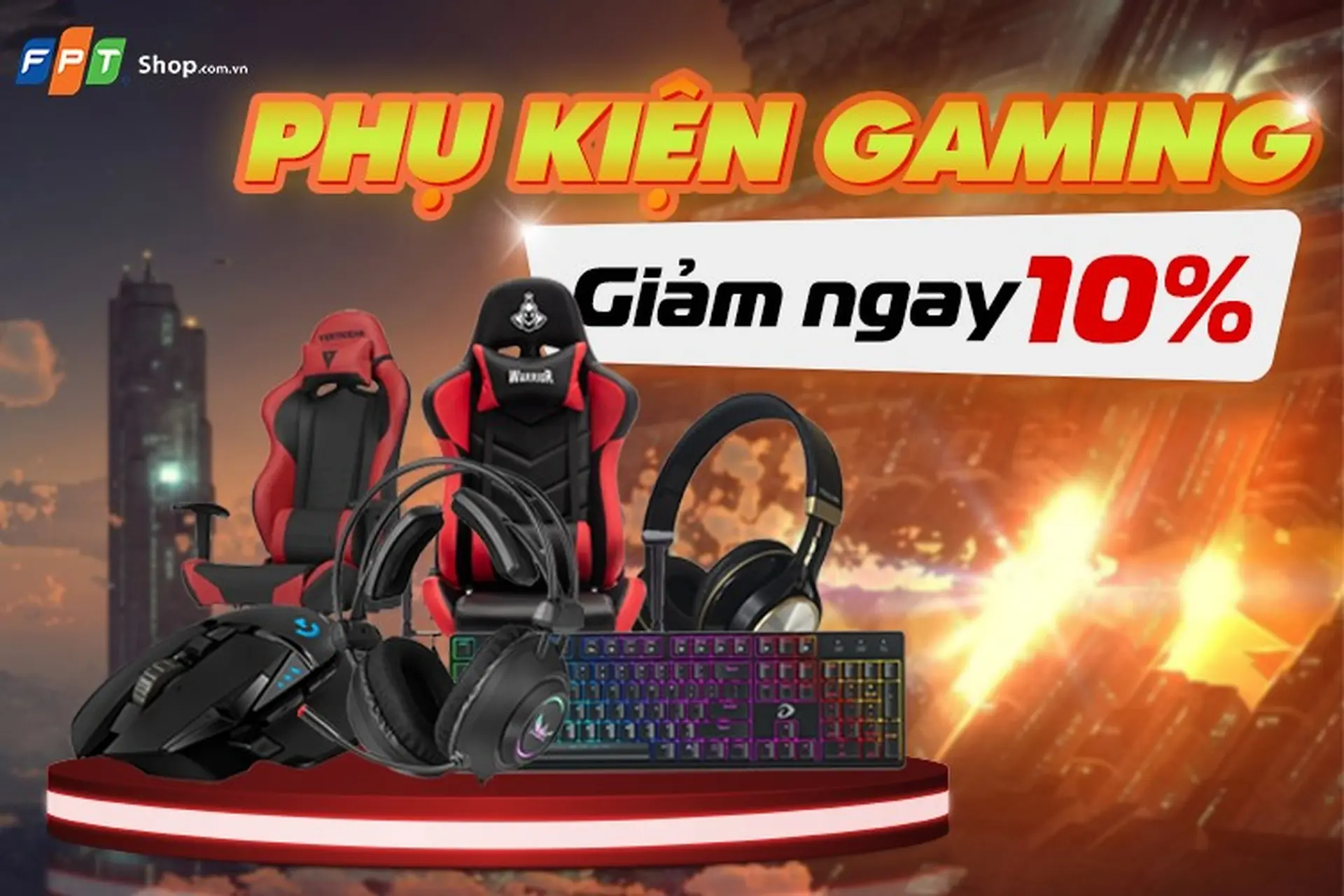 Nhận ưu đãi hấp dẫn khi mua phụ kiện gaming tại FPT Shop
