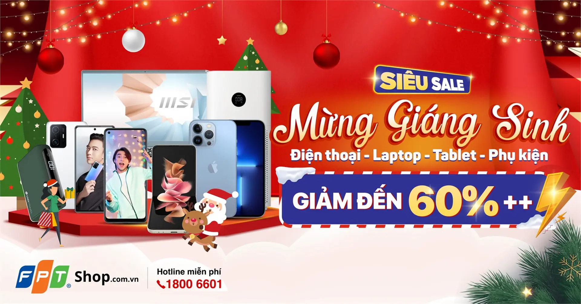 Mừng giáng sinh, FPT Shop giảm khủng 60%