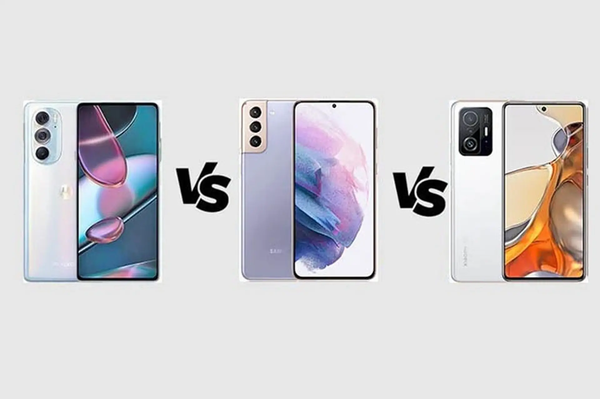So sánh Xiaomi 11T Pro với Samsung Galaxy S21+ và Motorola Edge X30