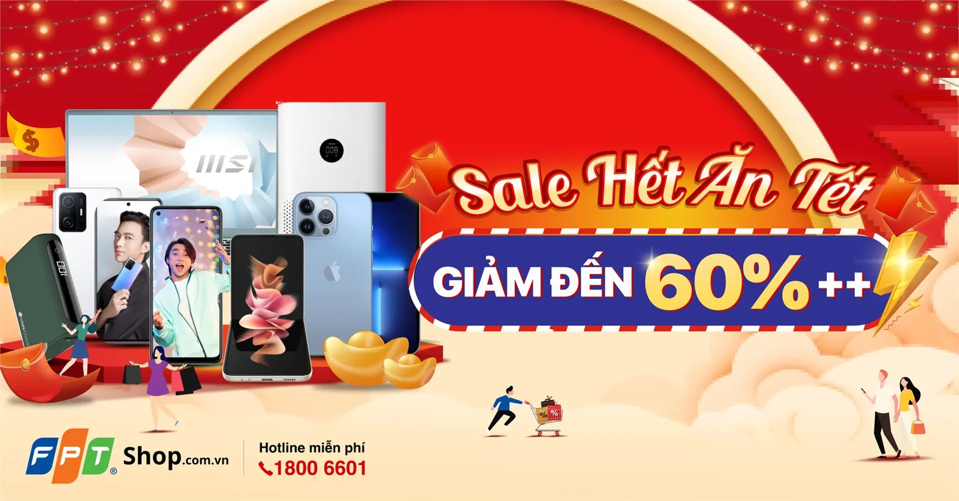Sale hết ăn Tết, FPT Shop giảm giá đến 60%++