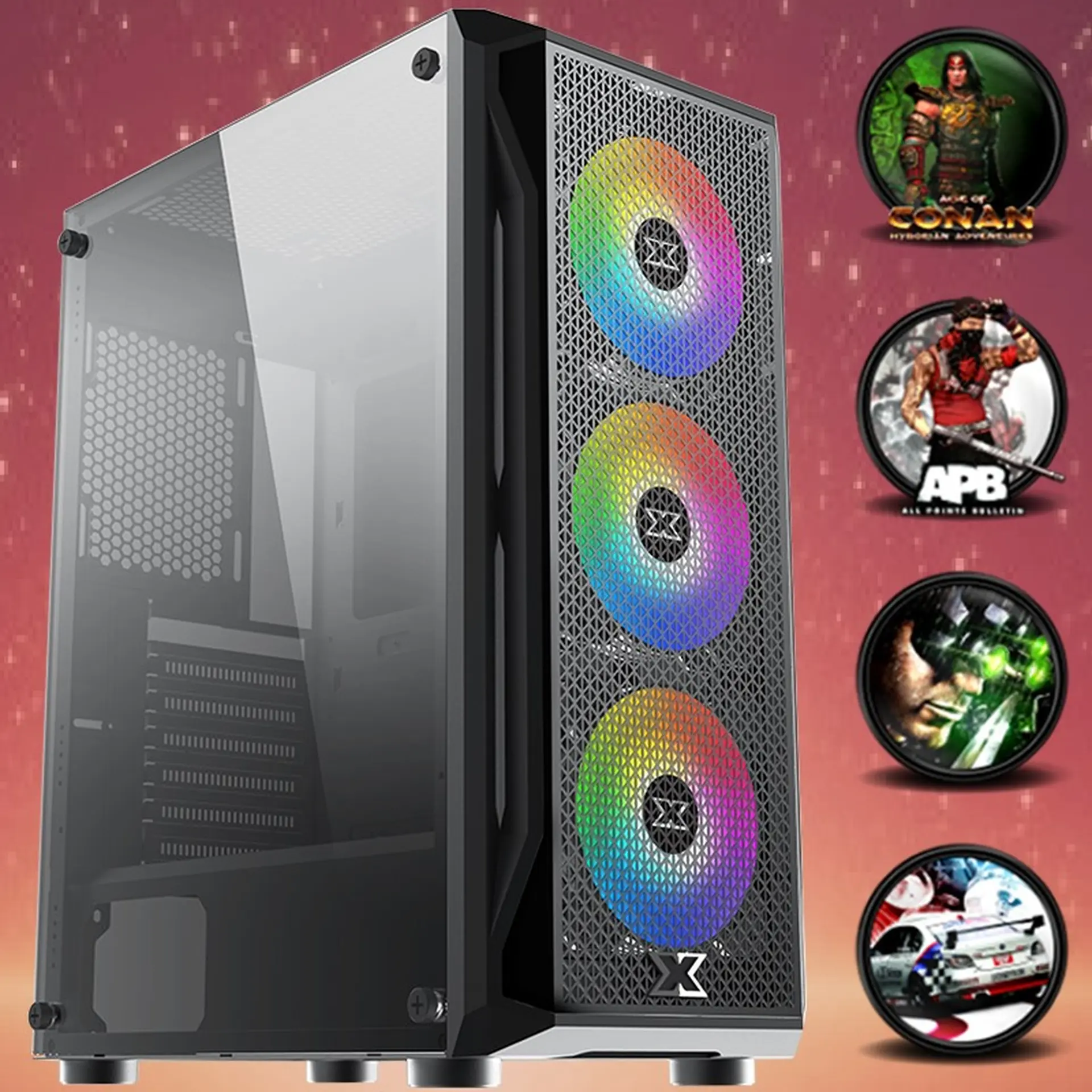 PC Gaming E-POWER 008 Intel Core i3-10100F/8 GB/240 GB/GeForce GTX 1650/500 W