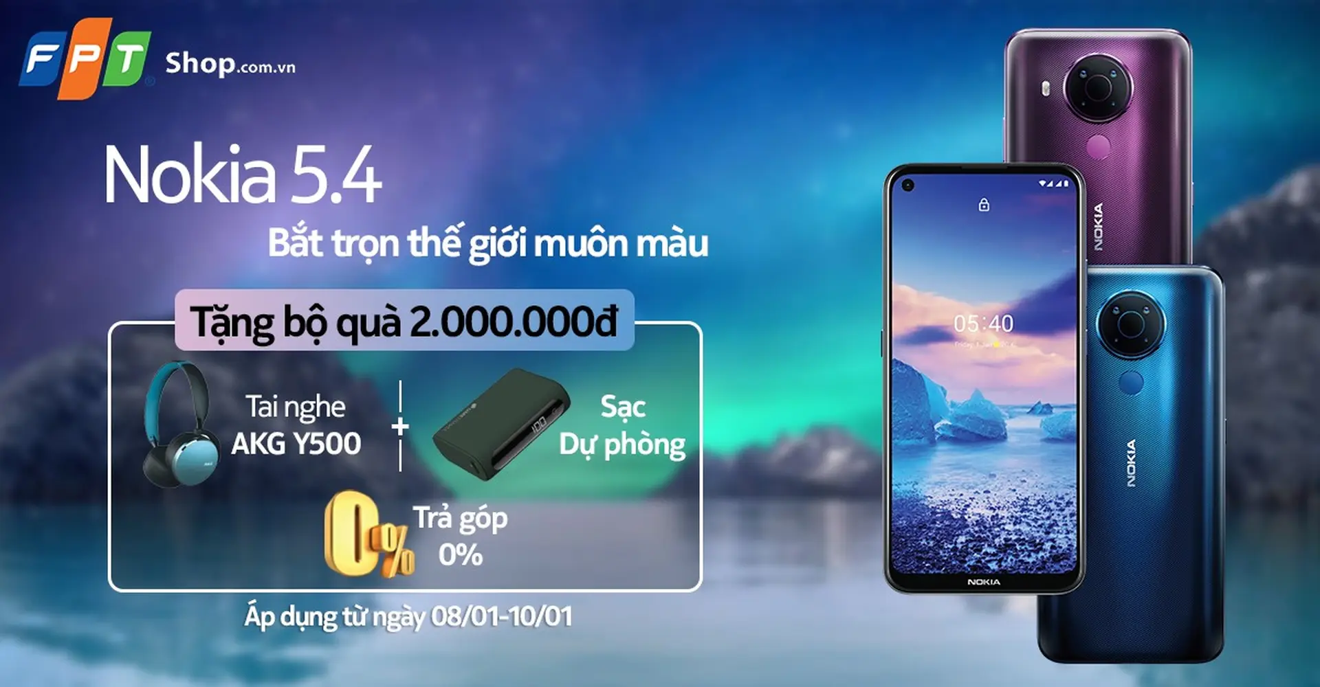 Nhận quà 2 triệu khi chọn mua Nokia 5.4 tại FPT Shop