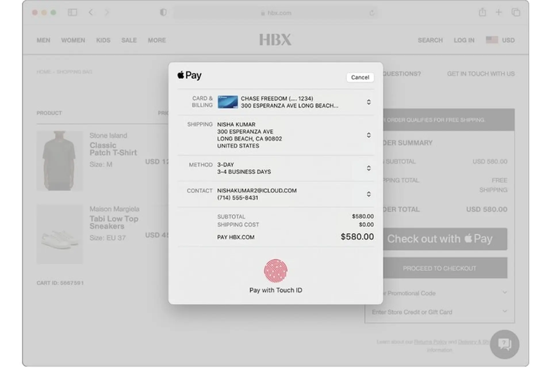 Thanh toán bằng Apple Pay trong Safari trên macOS Big Sur