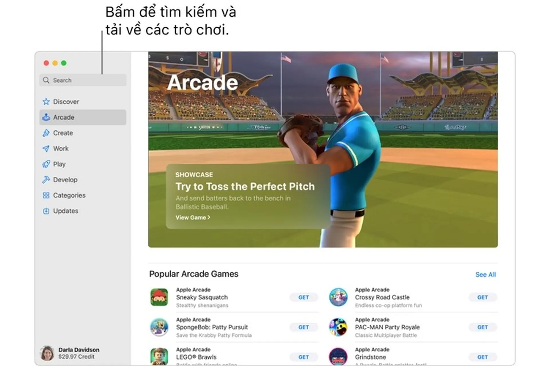 Tải về và chơi các trò chơi Apple Arcade trên macOS Big Sur