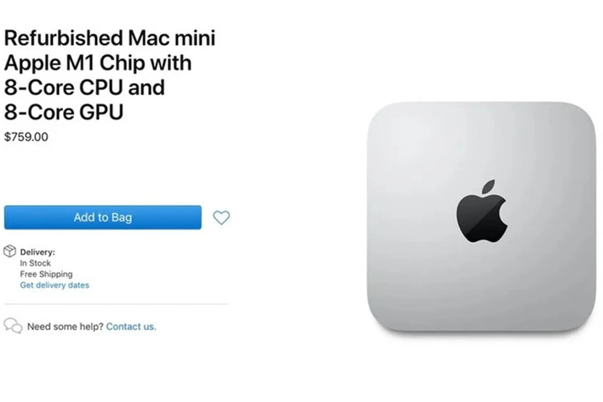 Apple bắt đầu bán Mac mini M1 refurbished dùng CPU M1