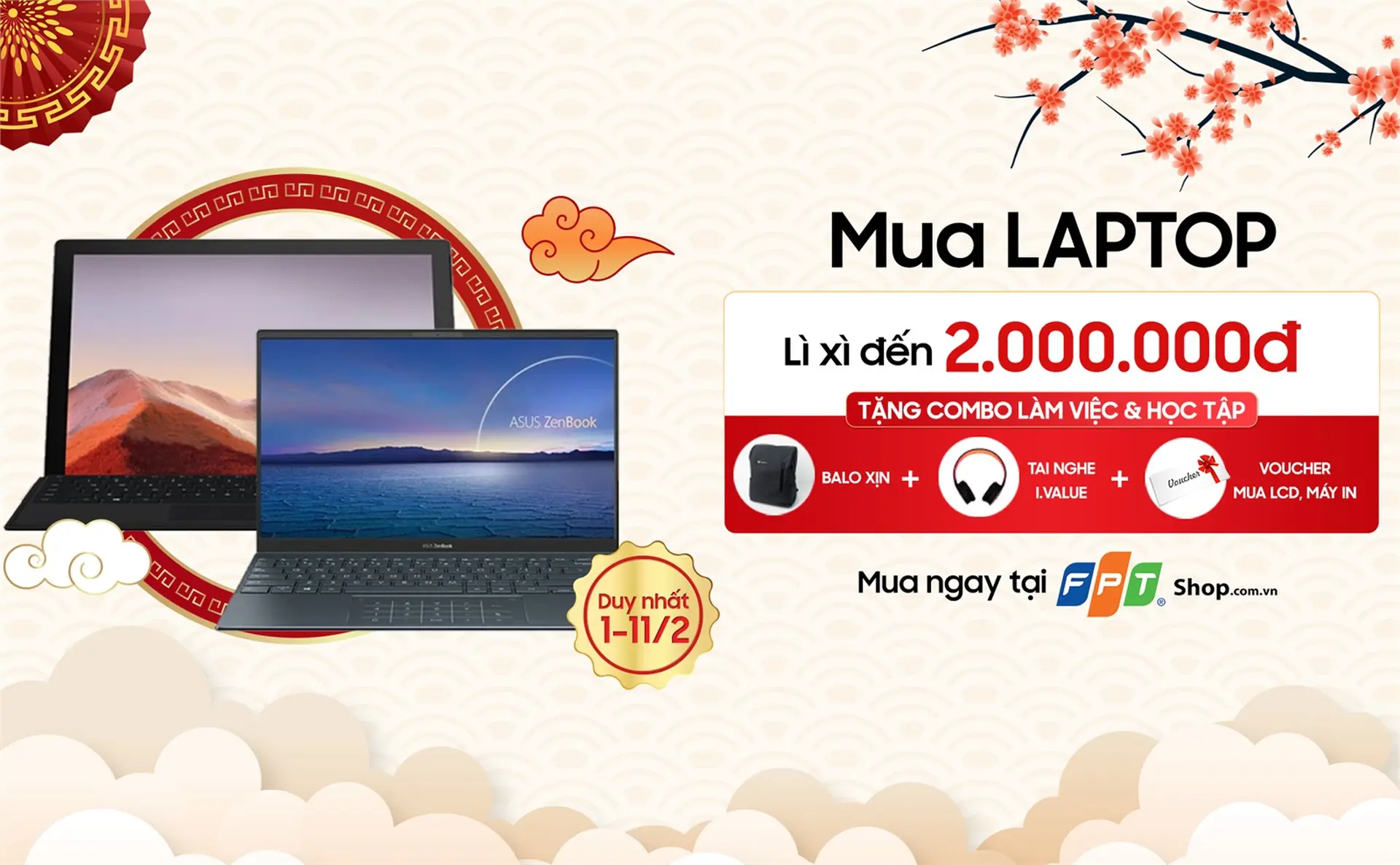 FPT Shop mạnh tay giảm giá hàng loạt laptop, tặng thêm combo làm việc tại nhà mùa Covid
