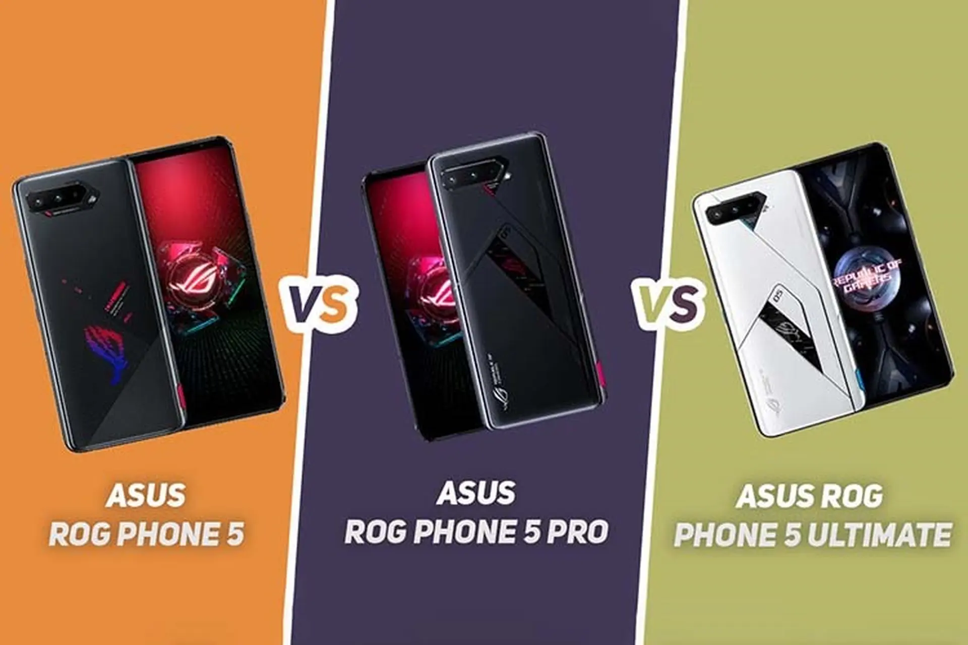 So sánh bộ ba ASUS ROG Phone 5, ROG Phone 5 Pro và ROG Phone 5 Ultimate