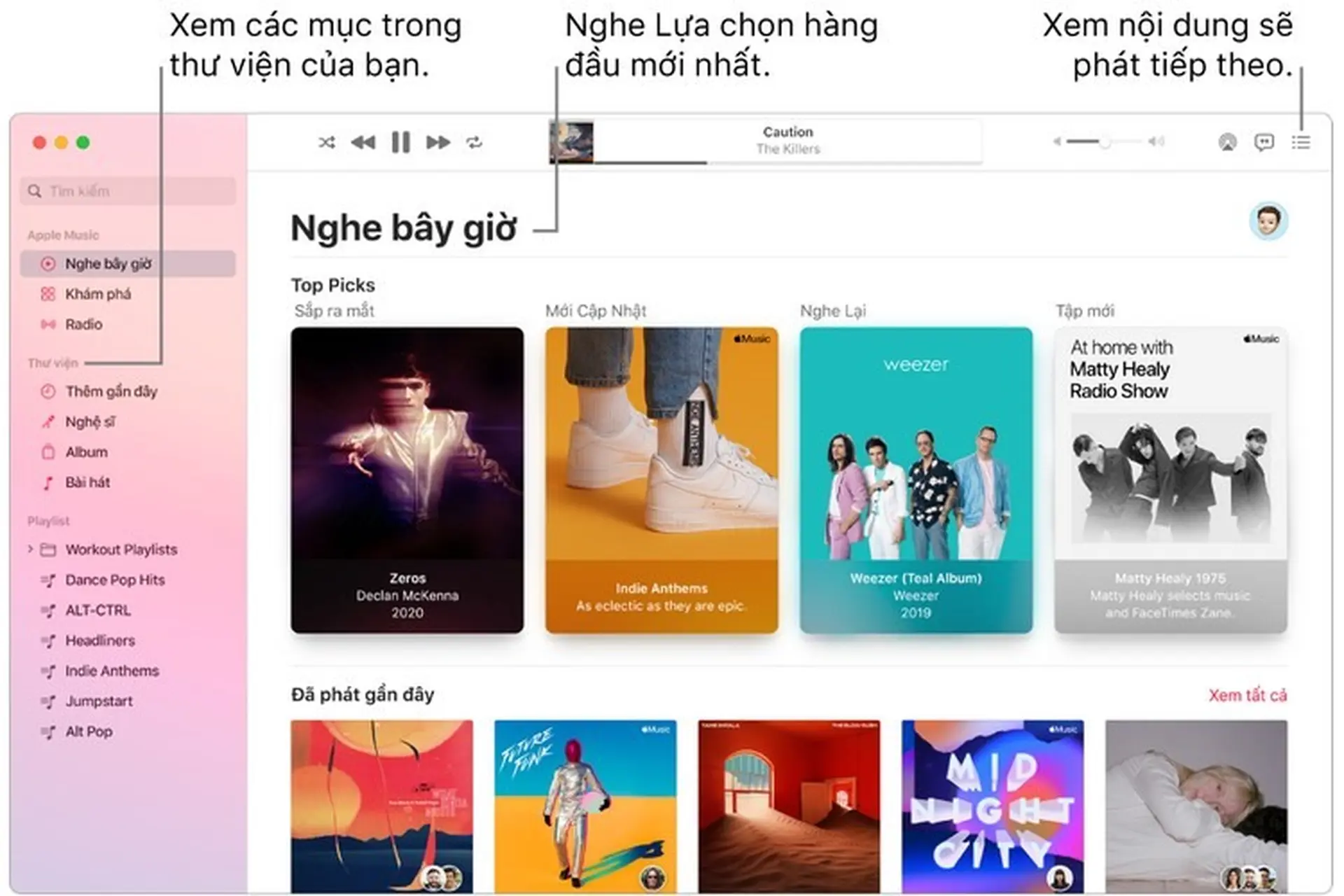 Ứng dụng Nhạc trong macOS Big Sur