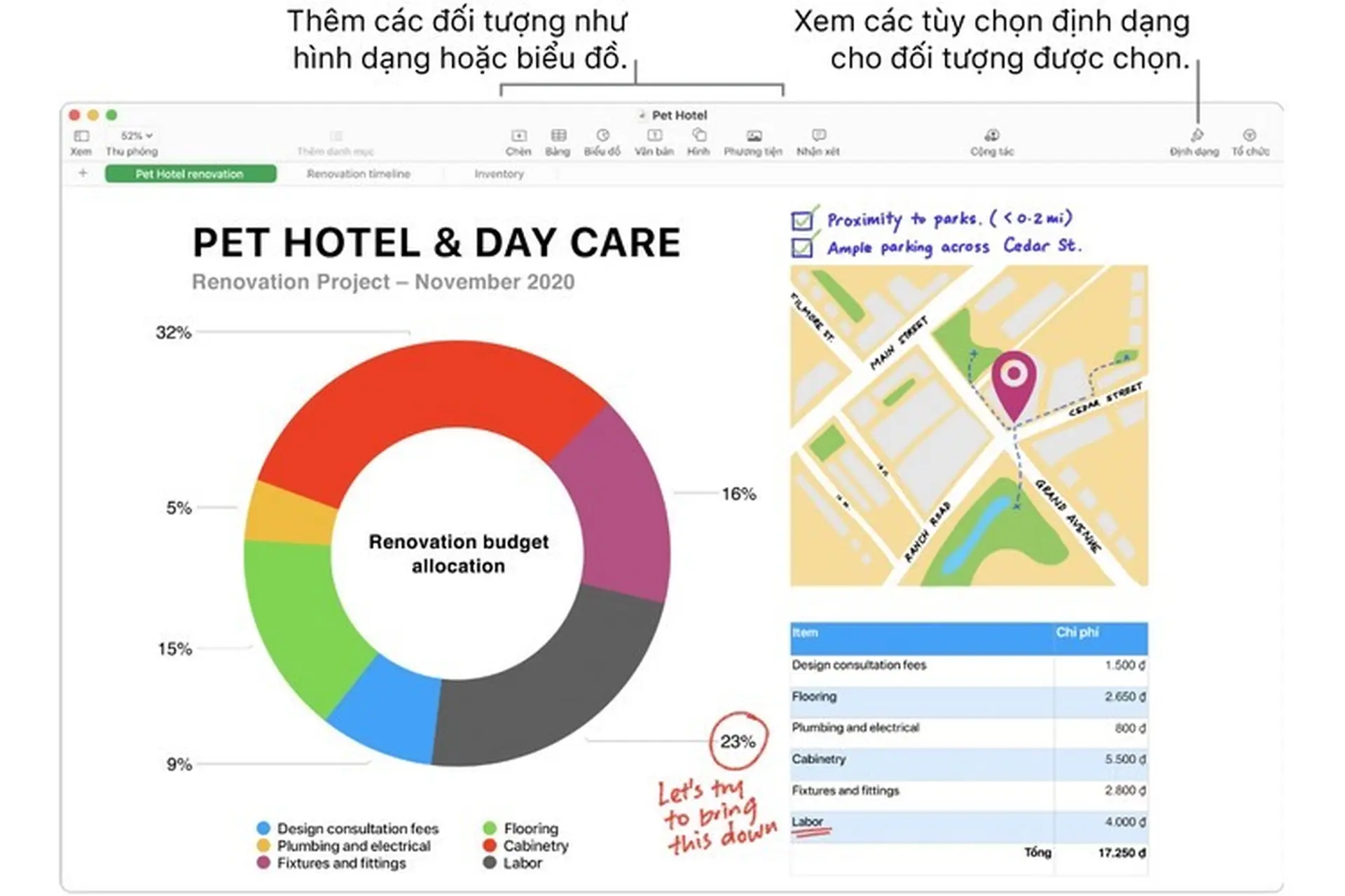 Ứng dụng Numbers  trên macOS Big Sur