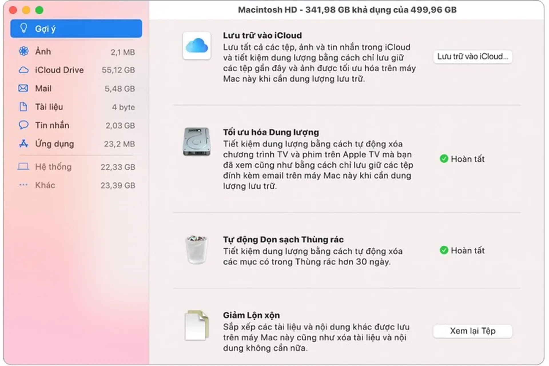 Tiết kiệm dung lượng trên MacBook Pro của bạn