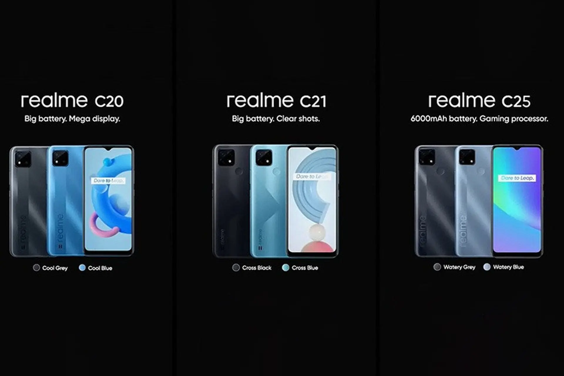 So sánh bộ ba Realme C20, Realme C21 và Realme C25: Nên mua điện thoại nào?