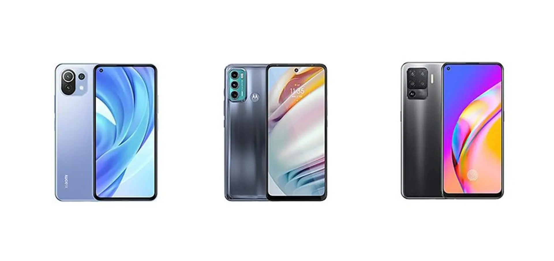 So sánh Xiaomi Mi 11 Lite với Motorola Moto G40 Fusion và OPPO F19 Pro