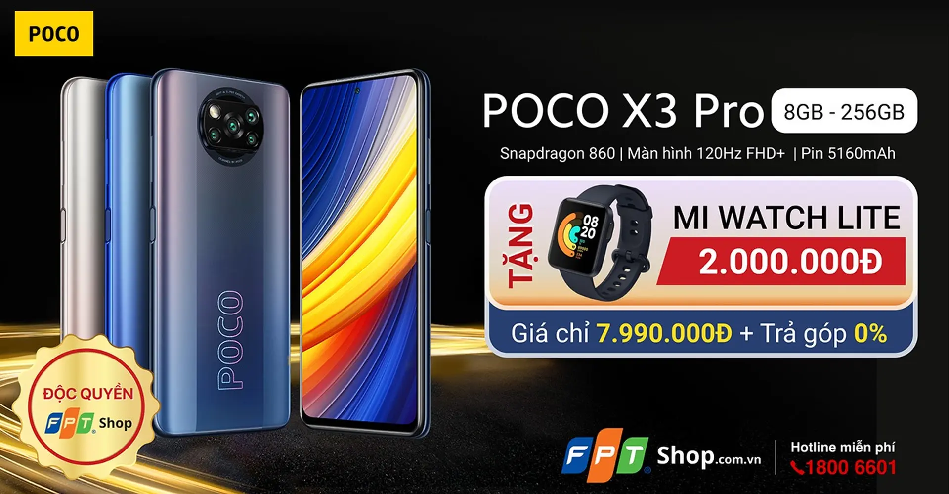 Xiaomi POCO X3 Pro lên kệ độc quyền tại FPT Shop cùng bộ quà trị giá 2 triệu đồng