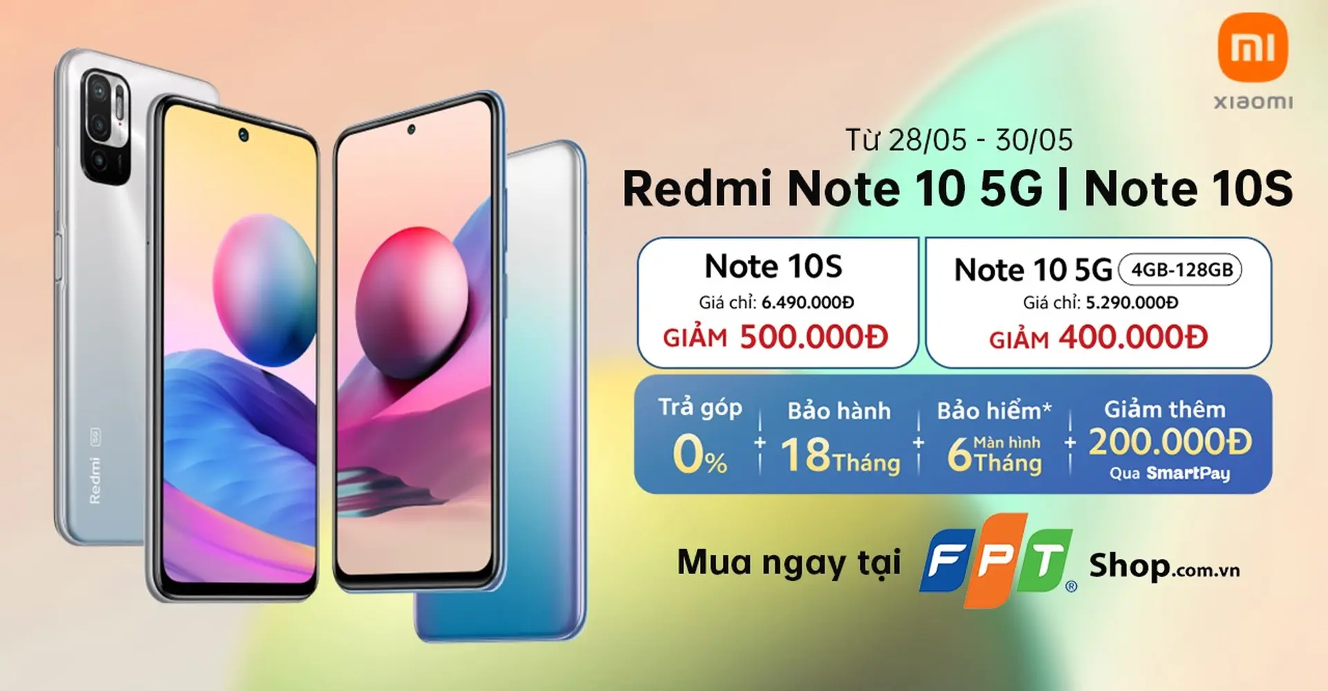 FPT Shop mở bán Xiaomi Redmi Note 10 series giá chỉ từ 4,69 triệu đồng