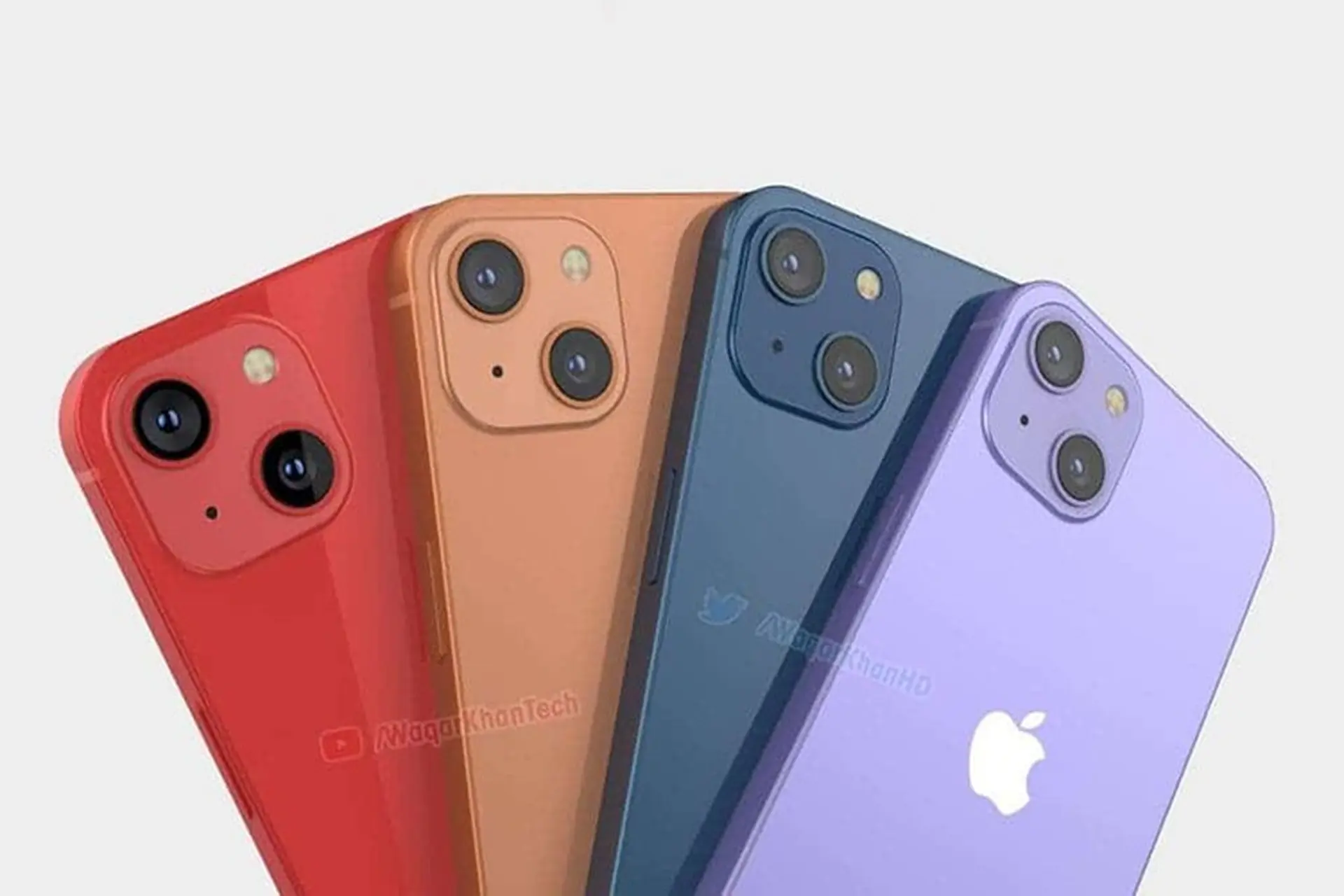 iPhone 13 tiếp tục lộ ảnh render với notch nhỏ gọn hơn, 6 tùy chọn màu sắc