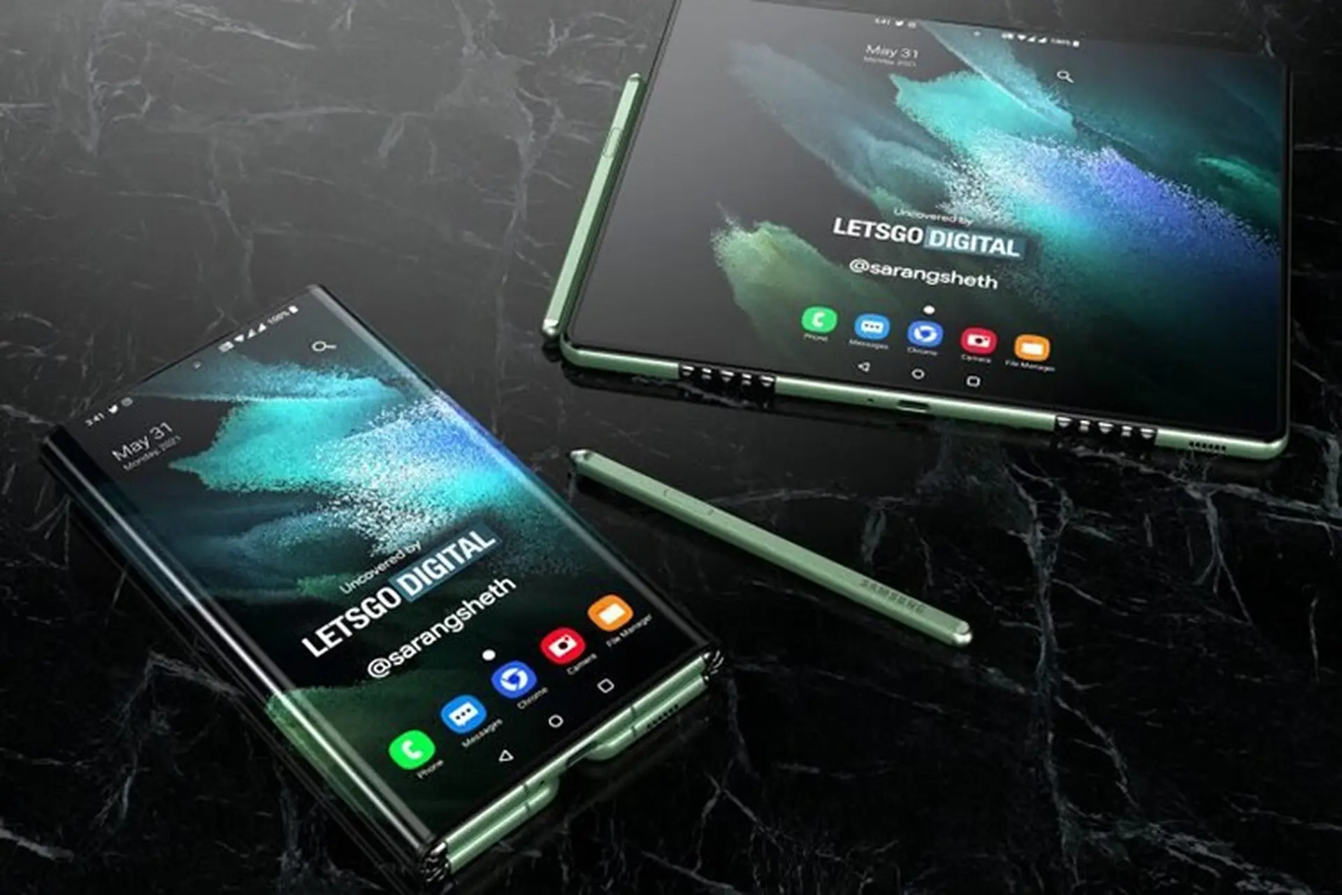 Samsung Galaxy Z Fold Tab lộ ảnh render với thiết kế màn hình gập ba độc đáo