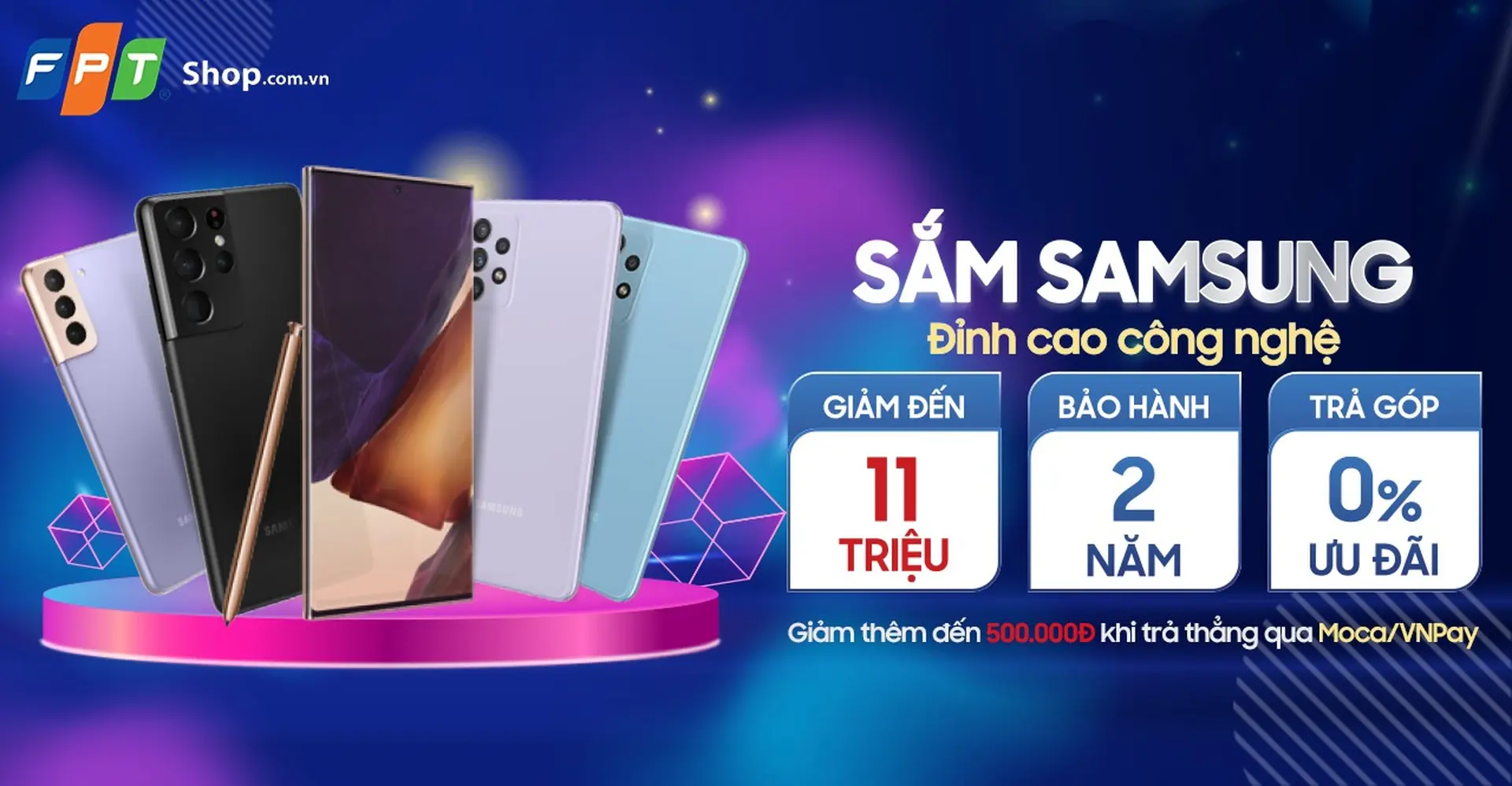 FPT Shop giảm đến 11 triệu đồng và nhân đôi bảo hành cho điện thoại Samsung