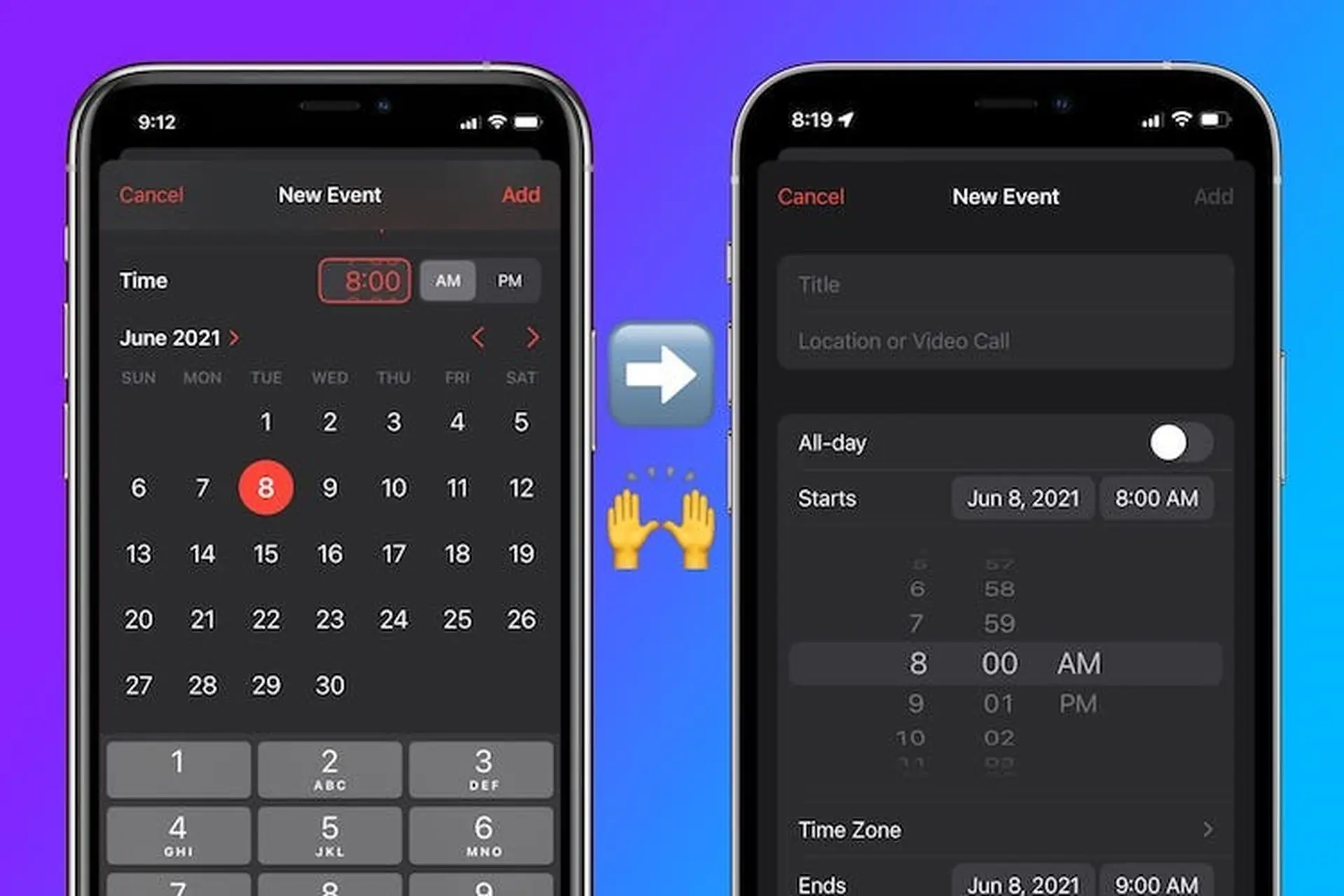 Apple đã thay đổi giao diện nhập thời gian trên iOS 15