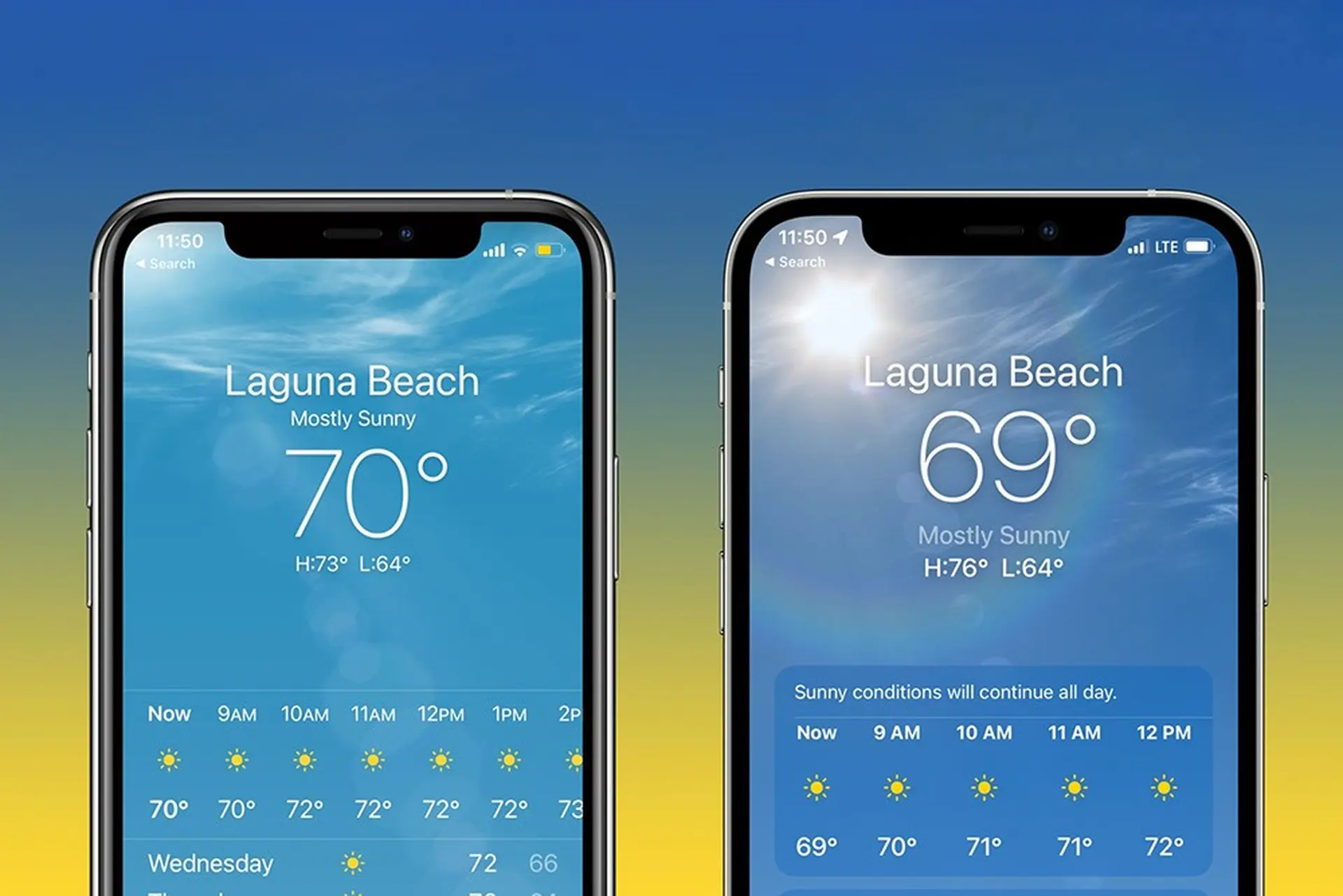 Ứng dụng thời tiết trong một số bản iOS không hiển thị 69 độ