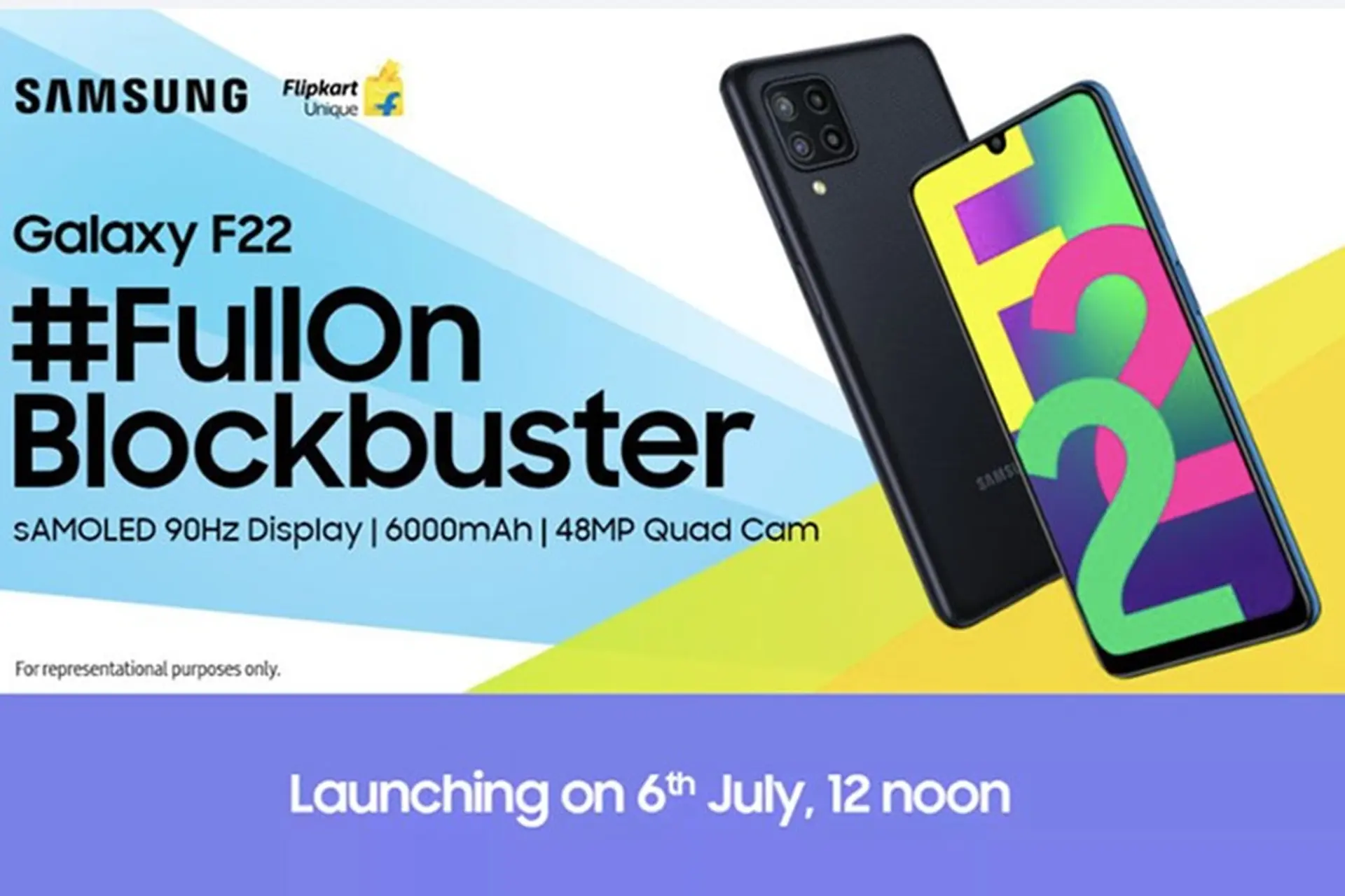 Samsung Galaxy F22 với màn hình 90Hz, camera 48MP sẽ ra mắt ngày 6/7