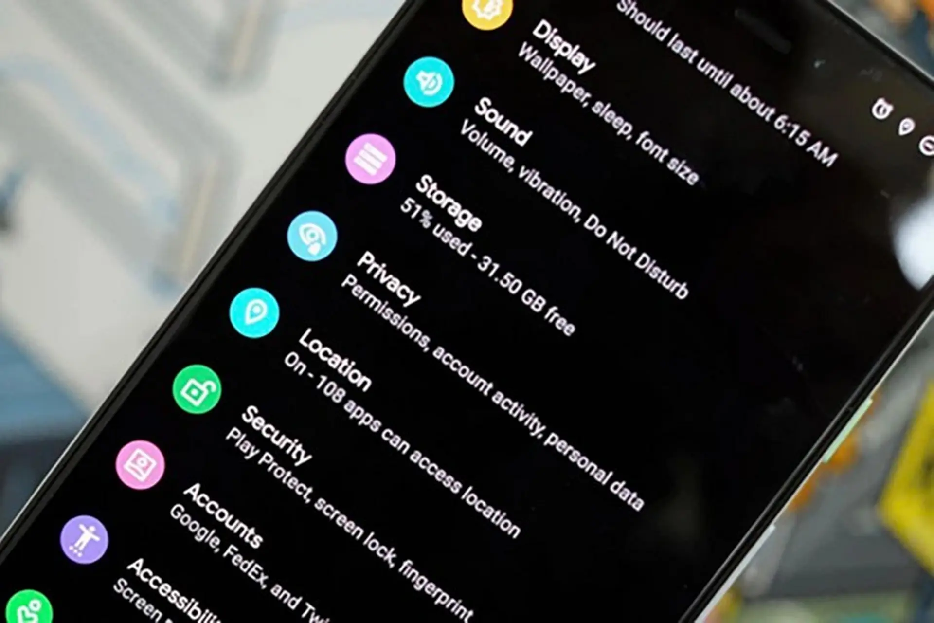 Cách cài đặt thời gian tắt màn hình điện thoại Android